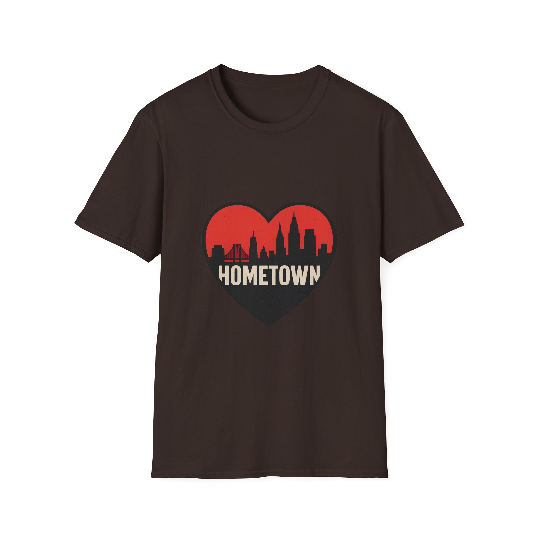 City Skyline Heart T-Shirt | Hometown Pride Tee | Urban City Lover Gift | NYC LA Chicago Shirt | Travel Souvenir Graphic Tee
