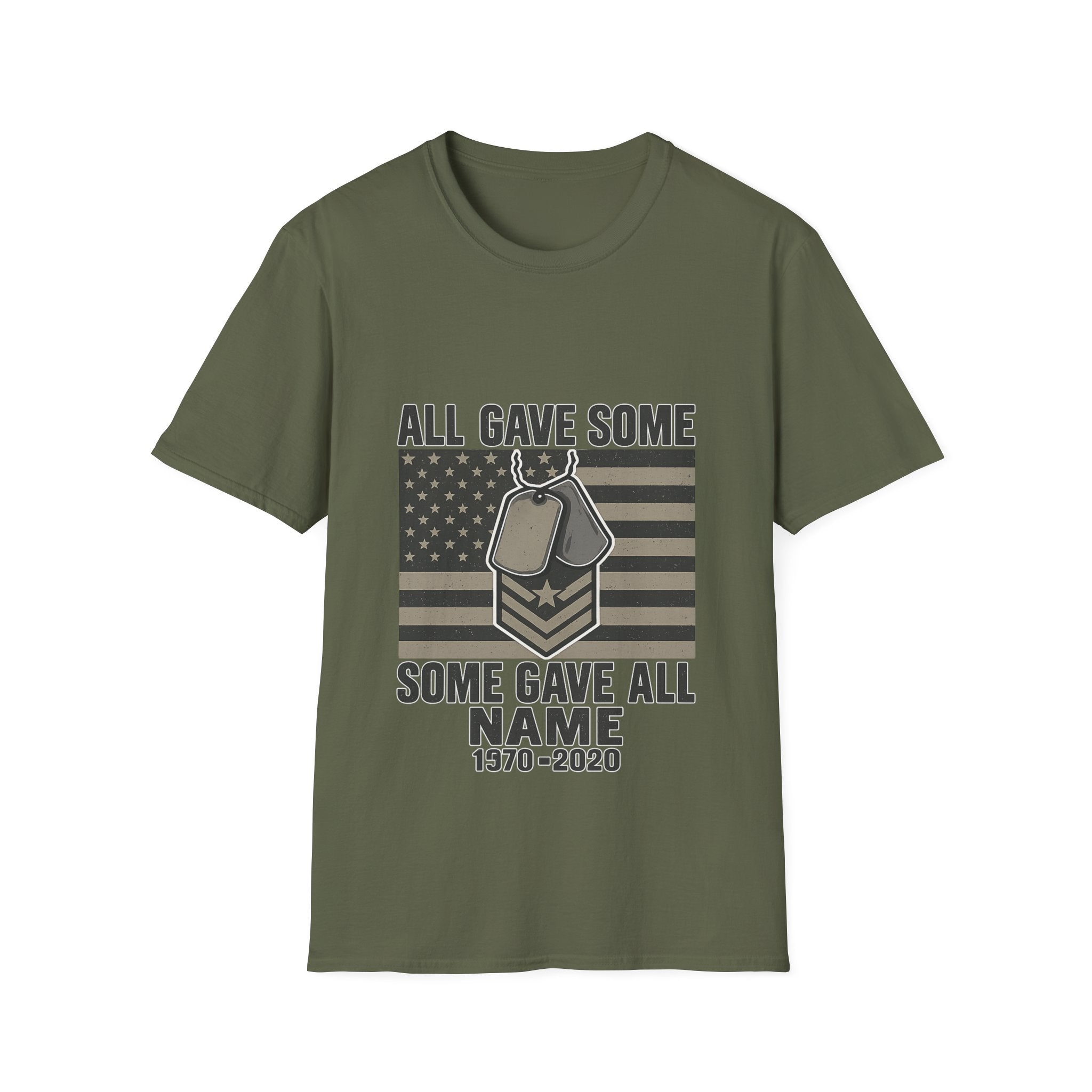 Custom Veteran Shirt | All Gave Some Some Gave All | Personalized Veterans Day Gift | Military Family Pride Tshirt with Name & Dates