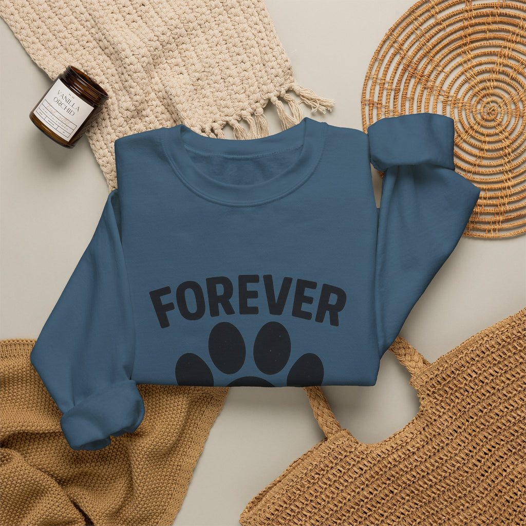 Pet Memorial Sweatshirt Forever in My Heart Paw Print Dog Cat Loss Remembrance Gift Sympathy Comfort Shirt Pet Loss Gift