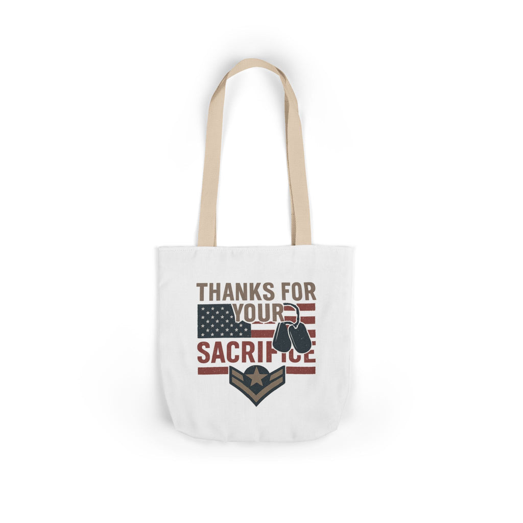 Thanks for Your Sacrifice Tote Bag Military Appreciation Gift Active Duty Service Member Honor Patriotic Gift USA Support Troops Bag