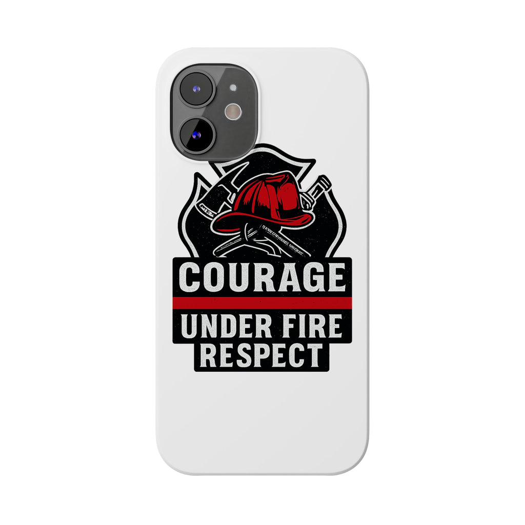 Firefighter Phone Case Courage Under Fire Respect First Responder Gift Thin Red Line Maltese Cross Fire Helmet Hero Support