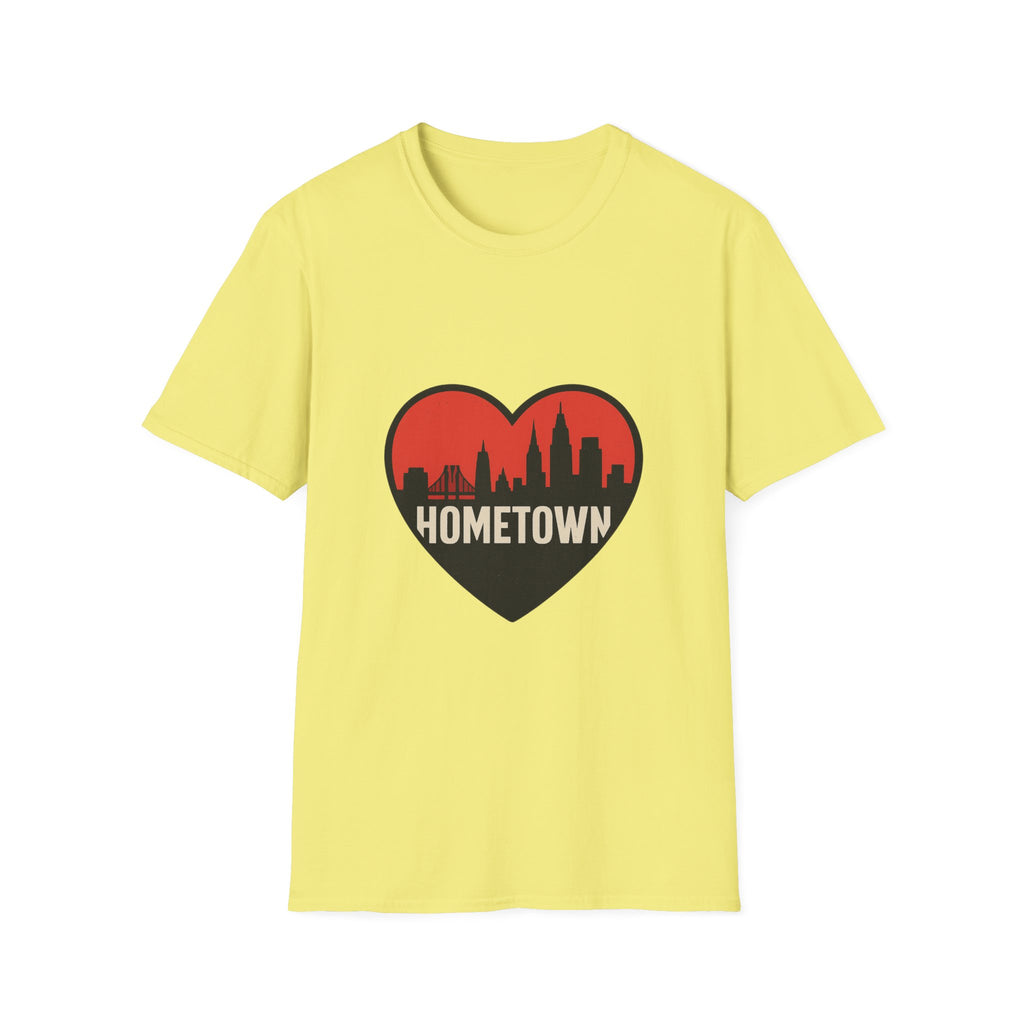 City Skyline Heart T-Shirt | Hometown Pride Tee | Urban City Lover Gift | NYC LA Chicago Shirt | Travel Souvenir Graphic Tee