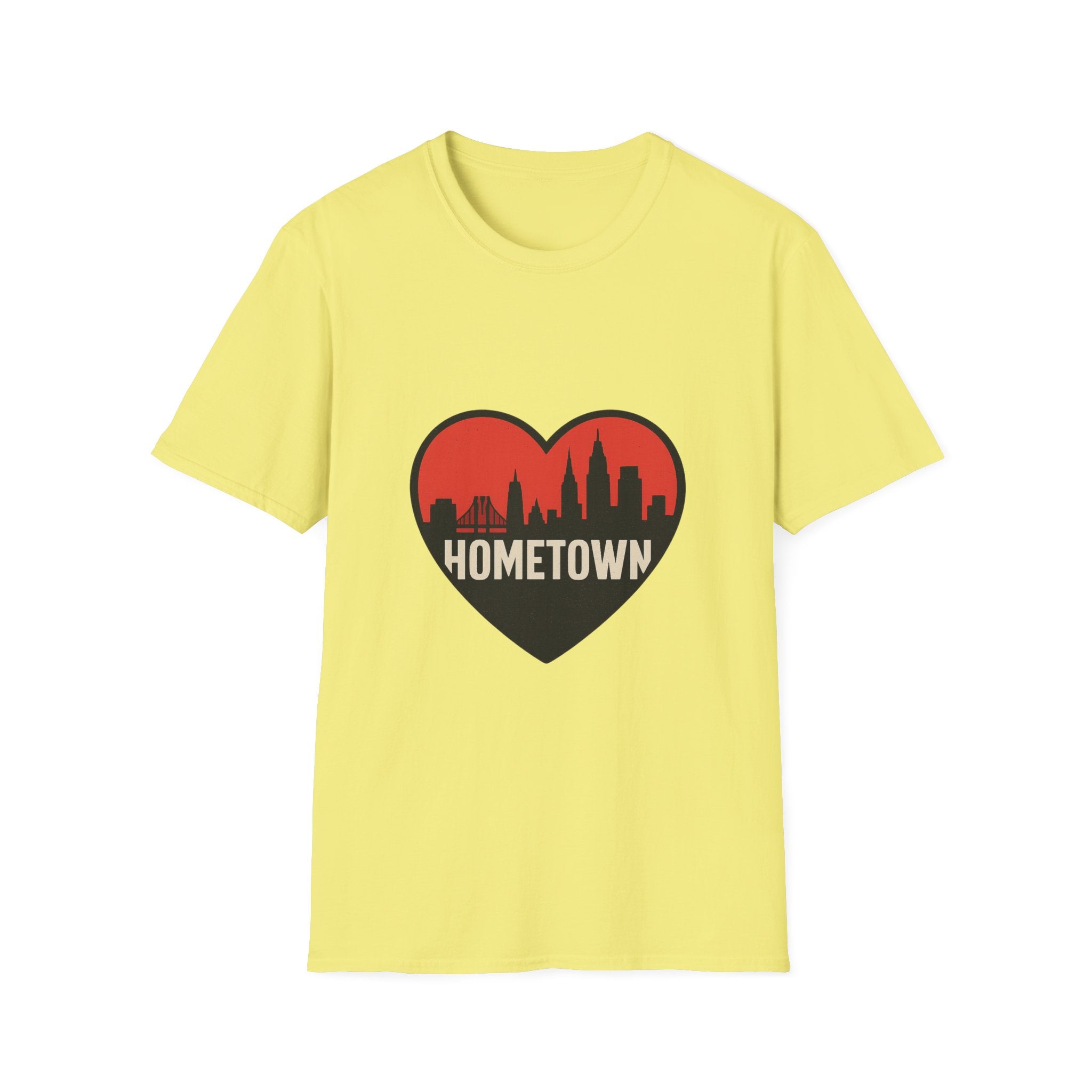 City Skyline Heart T-Shirt | Hometown Pride Tee | Urban City Lover Gift | NYC LA Chicago Shirt | Travel Souvenir Graphic Tee