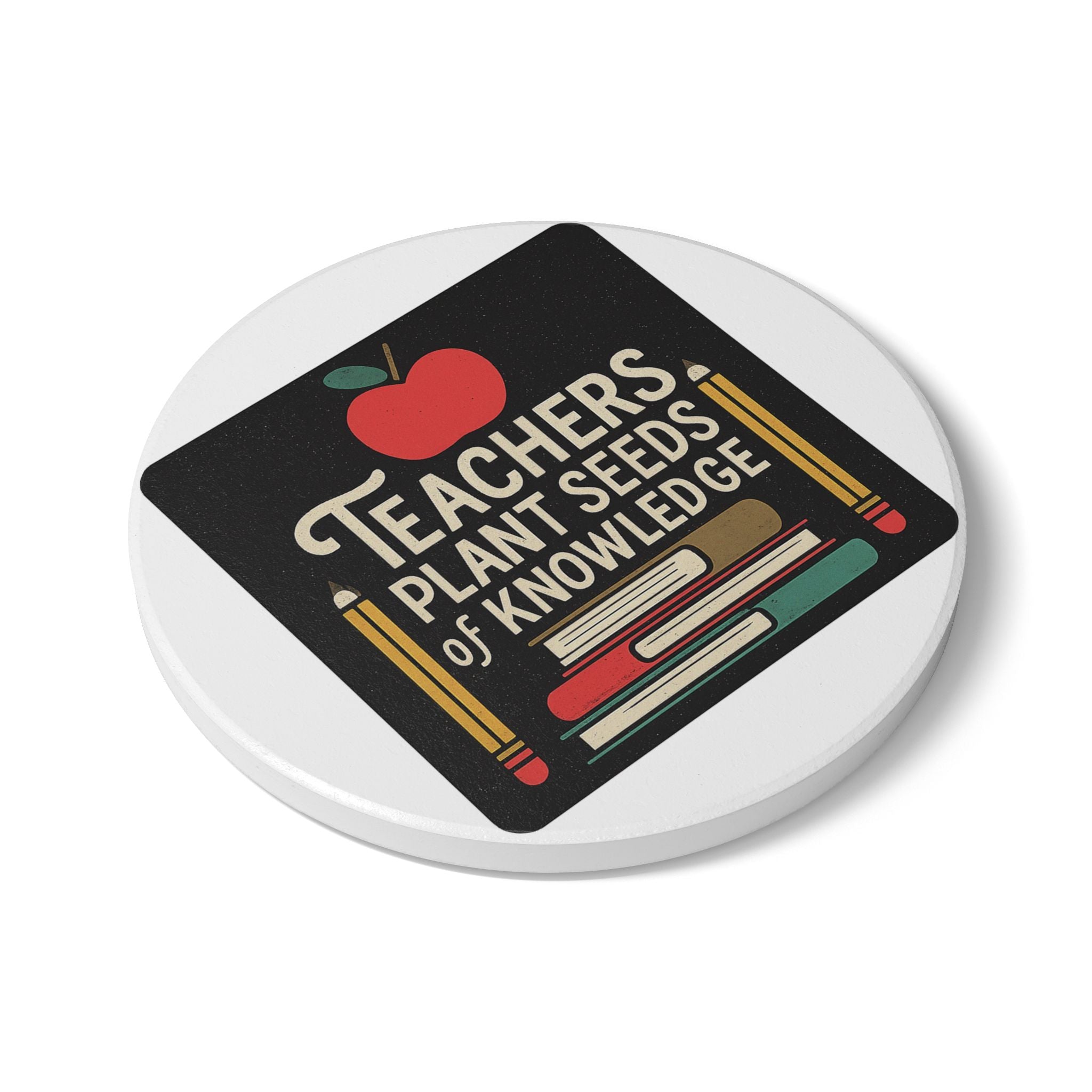 Teacher Appreciation Coaster Gift | Teachers Plant Seeds of Knowledge | Educator Thank You Gift | End of Year Teacher Gift