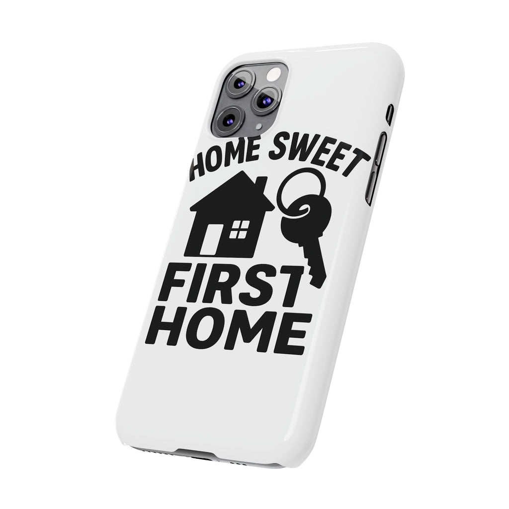 First Home Phone Case New Homeowner Gift Housewarming Present House Keys Milestone Typography Home Sweet First Home Decor