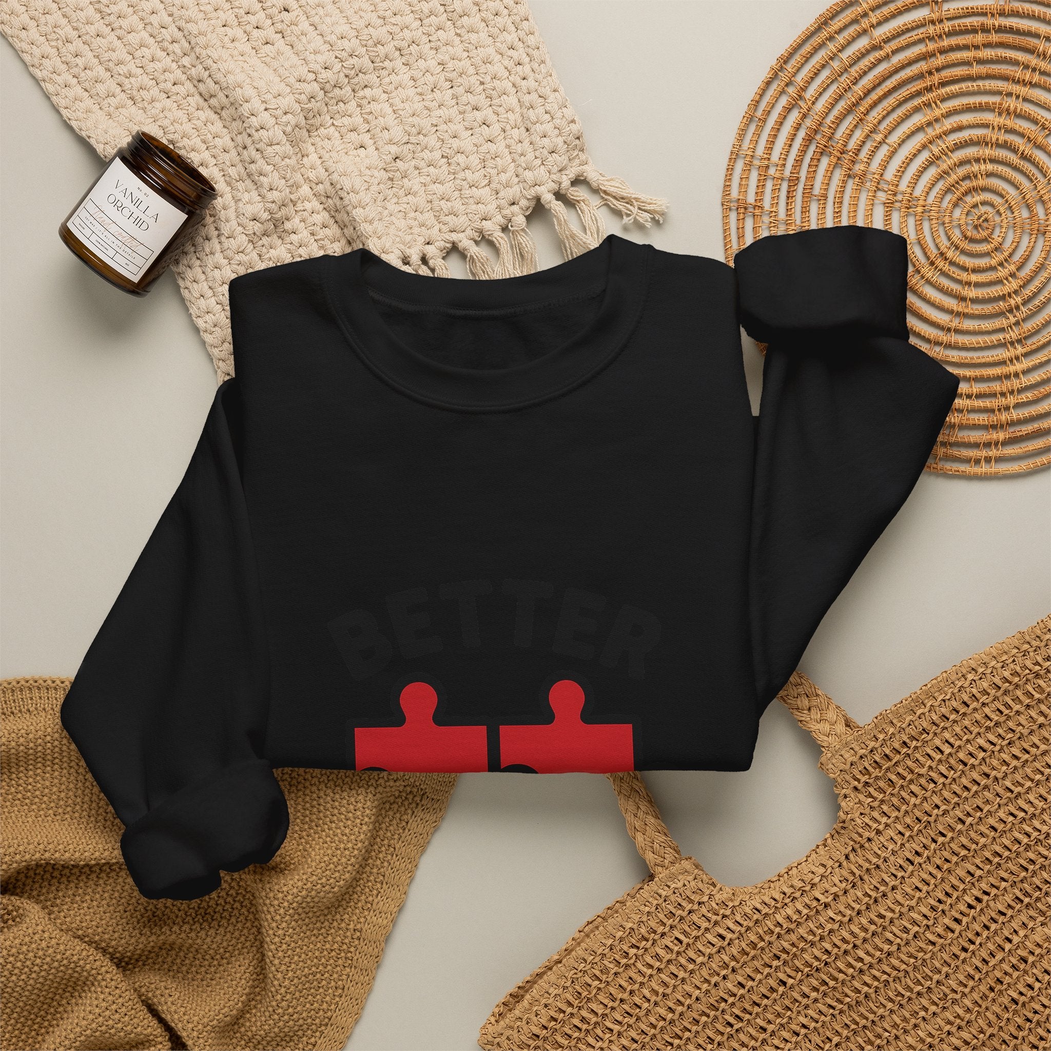 Couple Sweatshirt Better Together Puzzle Pieces Matching Sweatshirts Anniversary Gift for Couples Relationship Gift Valentine's Day
