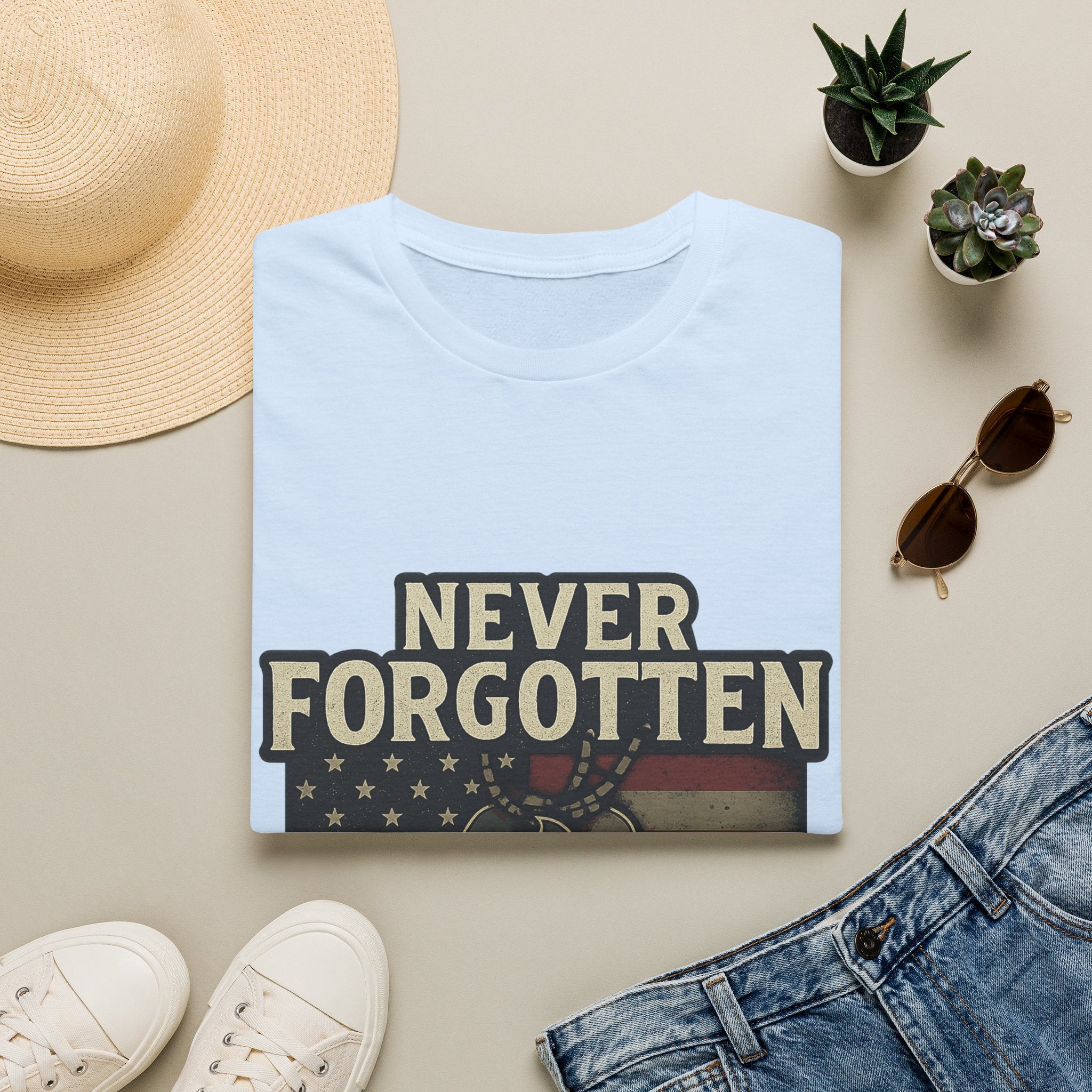 Never Forgotten Veteran Memorial Shirt Custom Name Military Tribute Tee Gold Star Family Gift Personalized Remembrance Tshirt