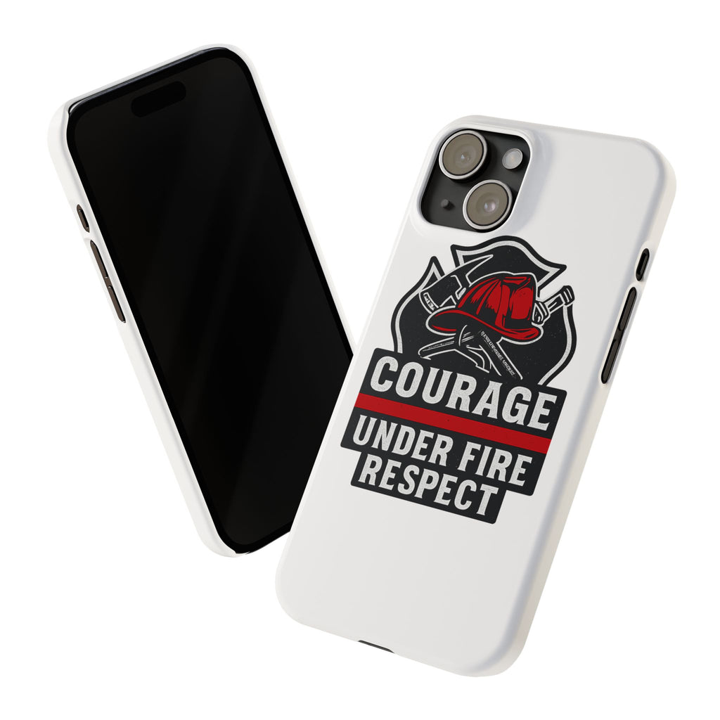 Firefighter Phone Case Courage Under Fire Respect First Responder Gift Thin Red Line Maltese Cross Fire Helmet Hero Support