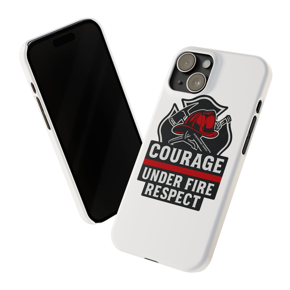 Firefighter Phone Case Courage Under Fire Respect First Responder Gift Thin Red Line Maltese Cross Fire Helmet Hero Support