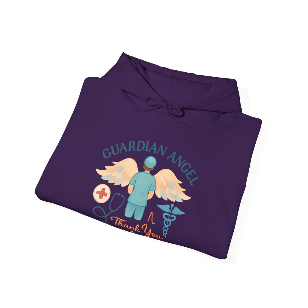 Guardian Angel in Scrubs Nurse Hoodie Gift, Nurse Appreciation Thank You, Nursing Retirement Gift, Soft Watercolor Angel Wings
