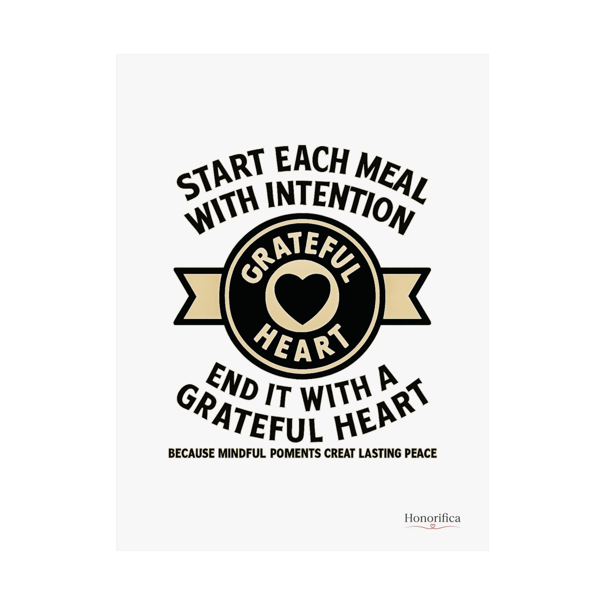 Grateful Heart Daily Affirmations Placemat Poster, Gratitude Prompts Mindful Eating, Thanksgiving Table Decor, Wellness Gift