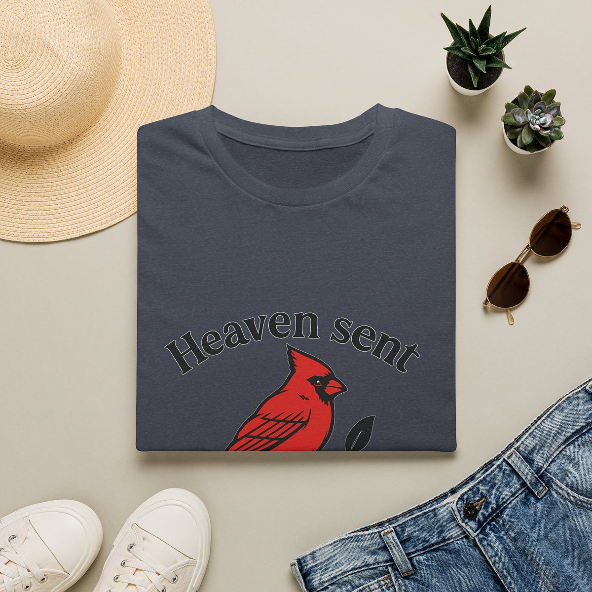 Cardinal Memorial Shirt Heaven Sent Grief Gift Loss of Loved One Remembrance Tee Sympathy Gift Bereavement Comfort Shirt