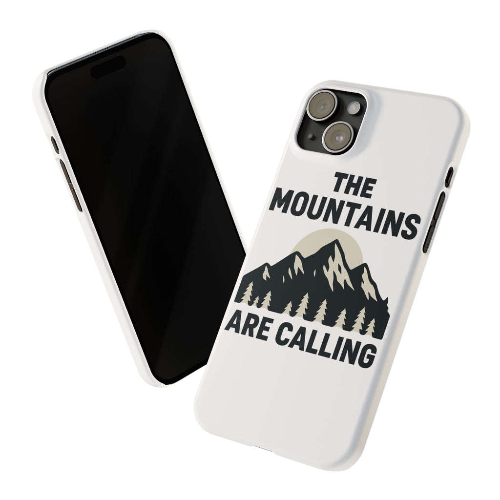 Mountains Are Calling Phone Case, Minimalist Mountain Range Silhouette, Nature Lover Gift, Hiker Adventure Outdoor Enthusiast