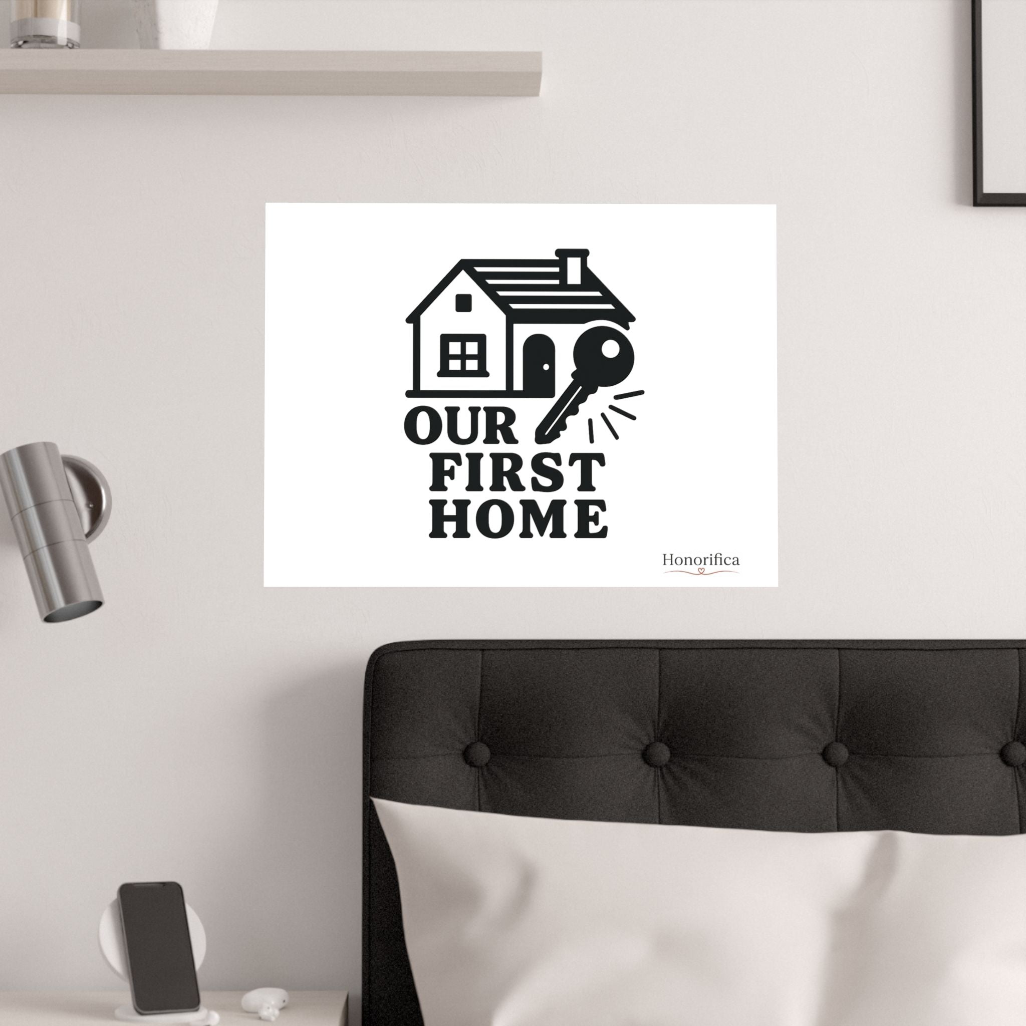 First Home Poster, Our First Home Gift, Housewarming Gift New Homeowner, First Time Home Buyer Gift, New House Decor Milestone