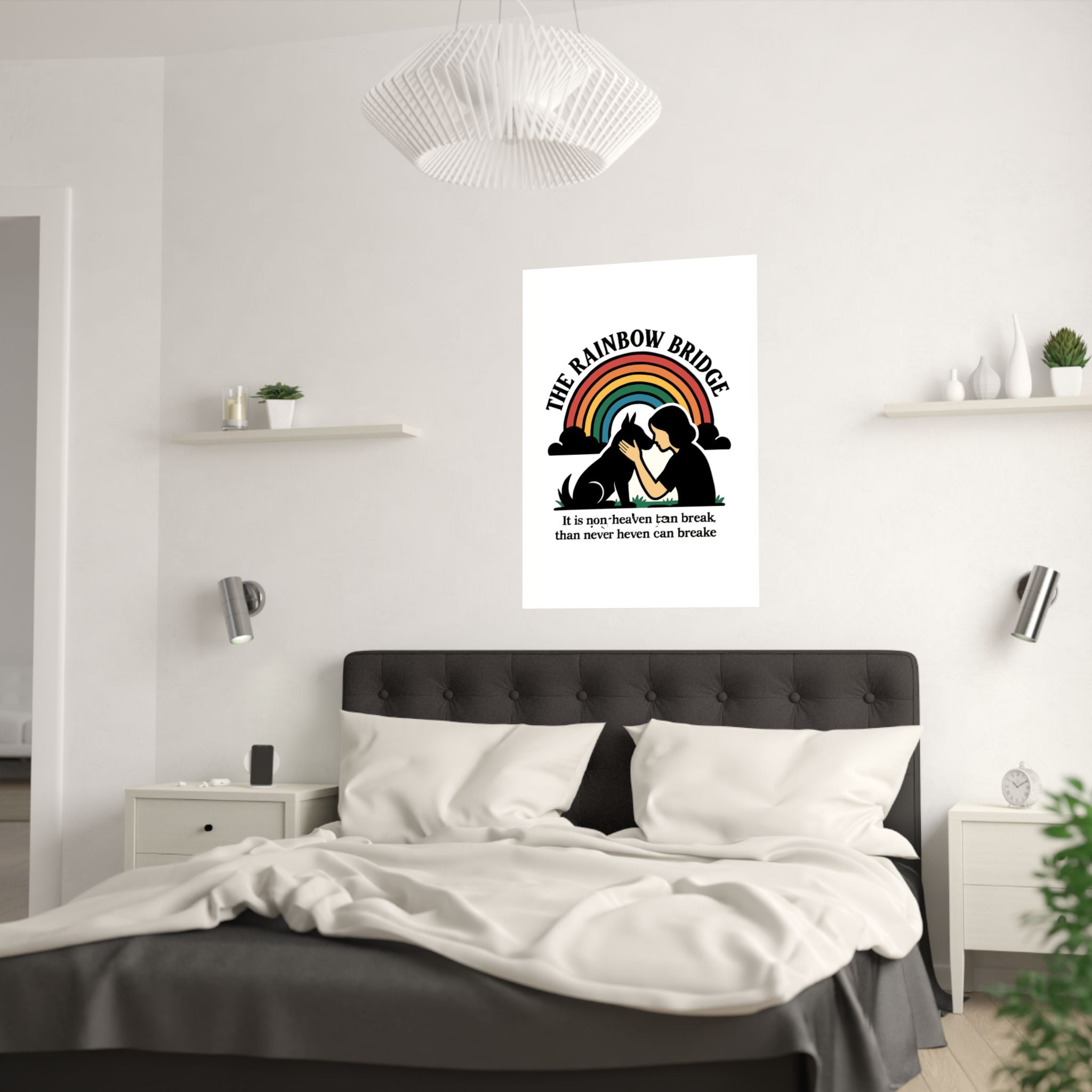 Rainbow Bridge Pet Memorial Print, Pet Loss Sympathy Gift, Dog Cat Memorial Wall Art, Pet Remembrance Poem, Grieving Pet Owner Gift