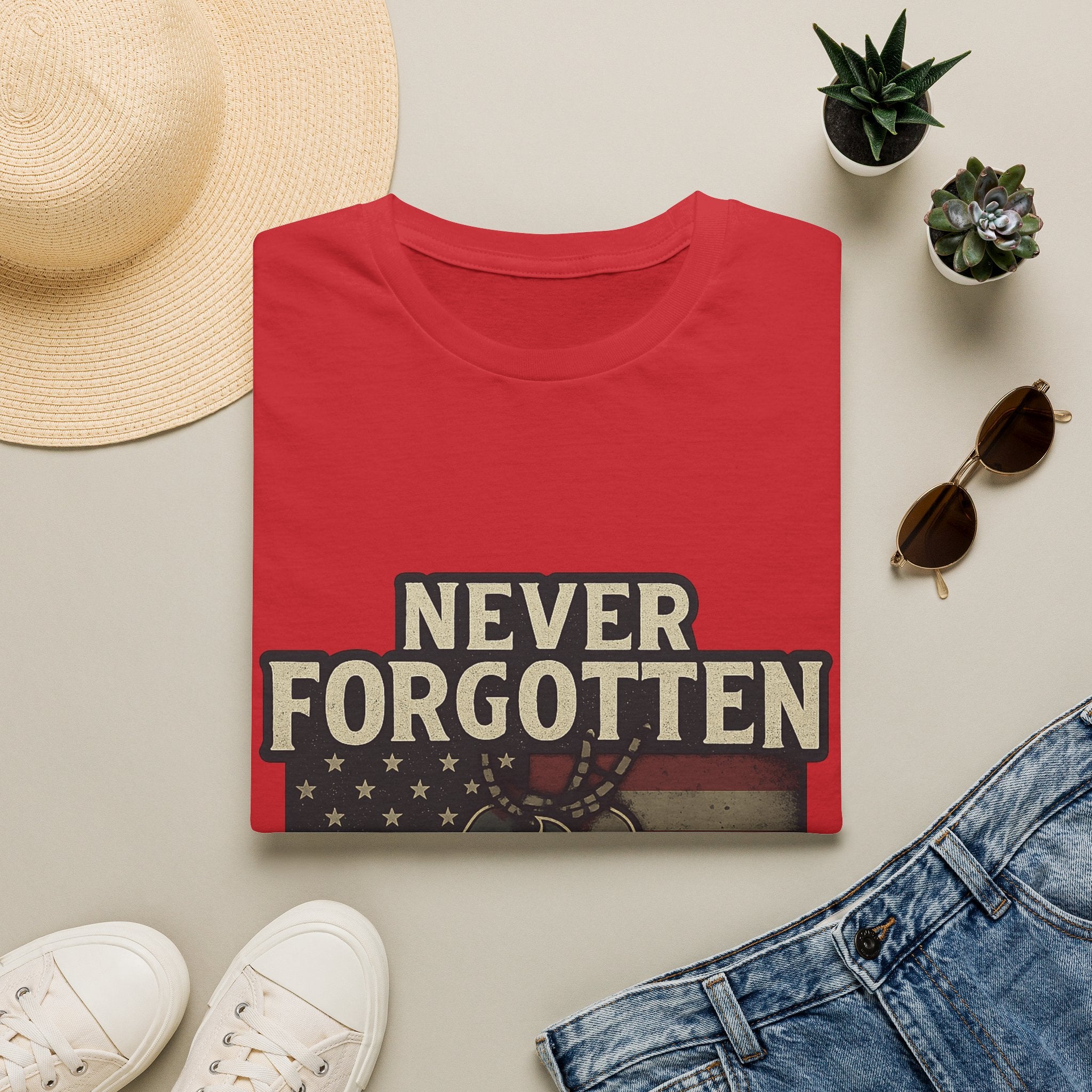Never Forgotten Veteran Memorial Shirt Custom Name Military Tribute Tee Gold Star Family Gift Personalized Remembrance Tshirt