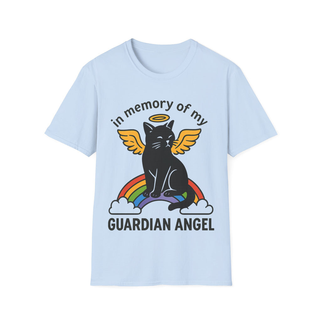 Rainbow Bridge Cat Memorial Shirt, Guardian Angel Cat Tshirt, Pet Loss Sympathy Gift, Cat Remembrance Shirt, Cat Lover Grief Gift