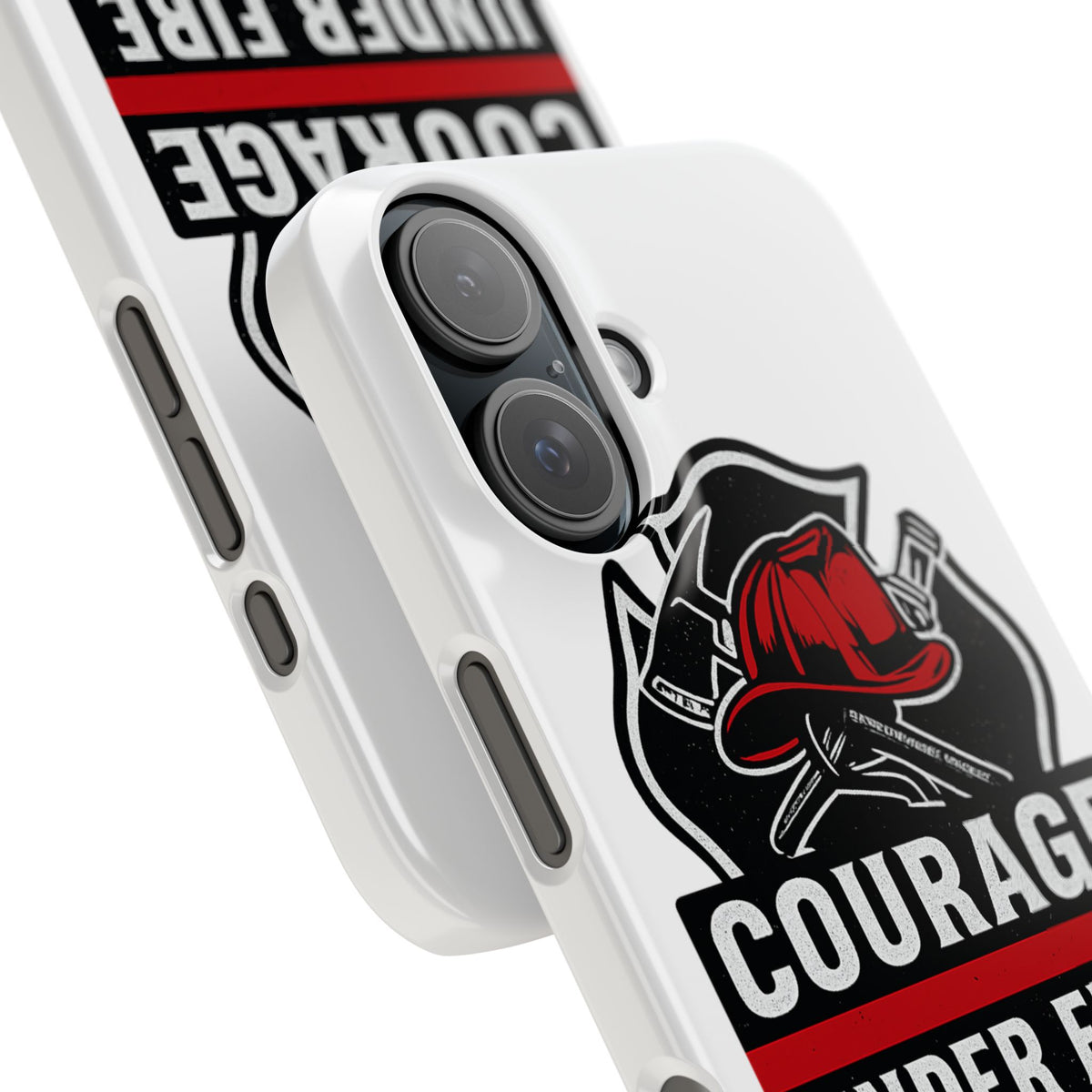 Firefighter Phone Case Courage Under Fire Respect First Responder Gift Thin Red Line Maltese Cross Fire Helmet Hero Support