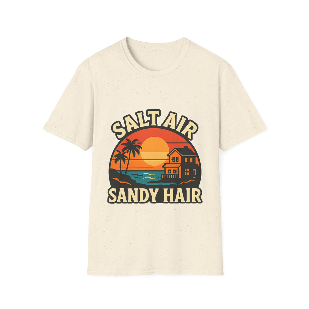 Beach Town Sunset Shirt, Coastal Living Tee, Salt Air Sandy Hair Beach Vacation Shirt, Ocean Vibes T-Shirt, Summer Travel Gift