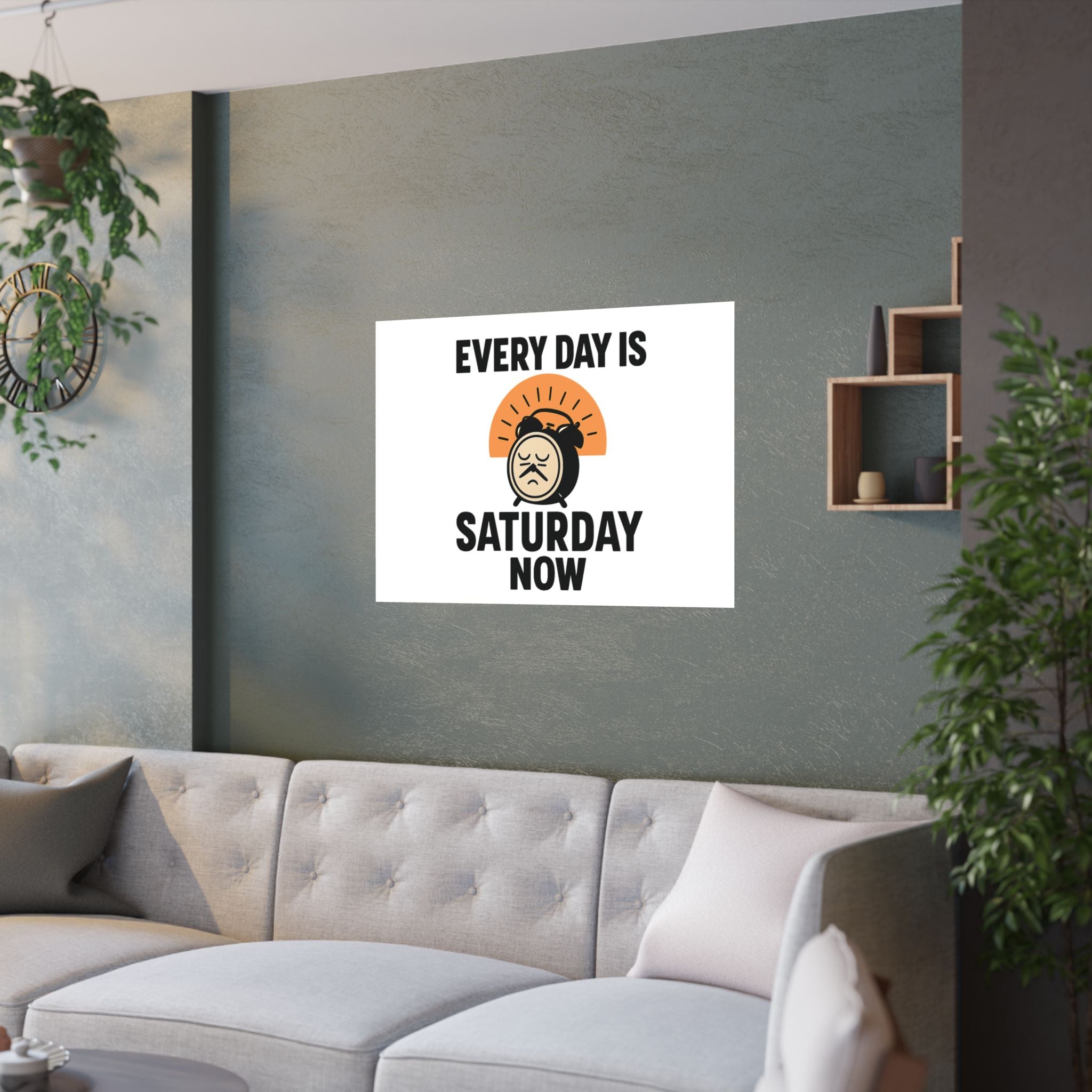 Retirement Gift Every Day is Saturday Now Poster, Funny Retirement Party Decor, Coworker Retirement Gift, Retirement Wall Art