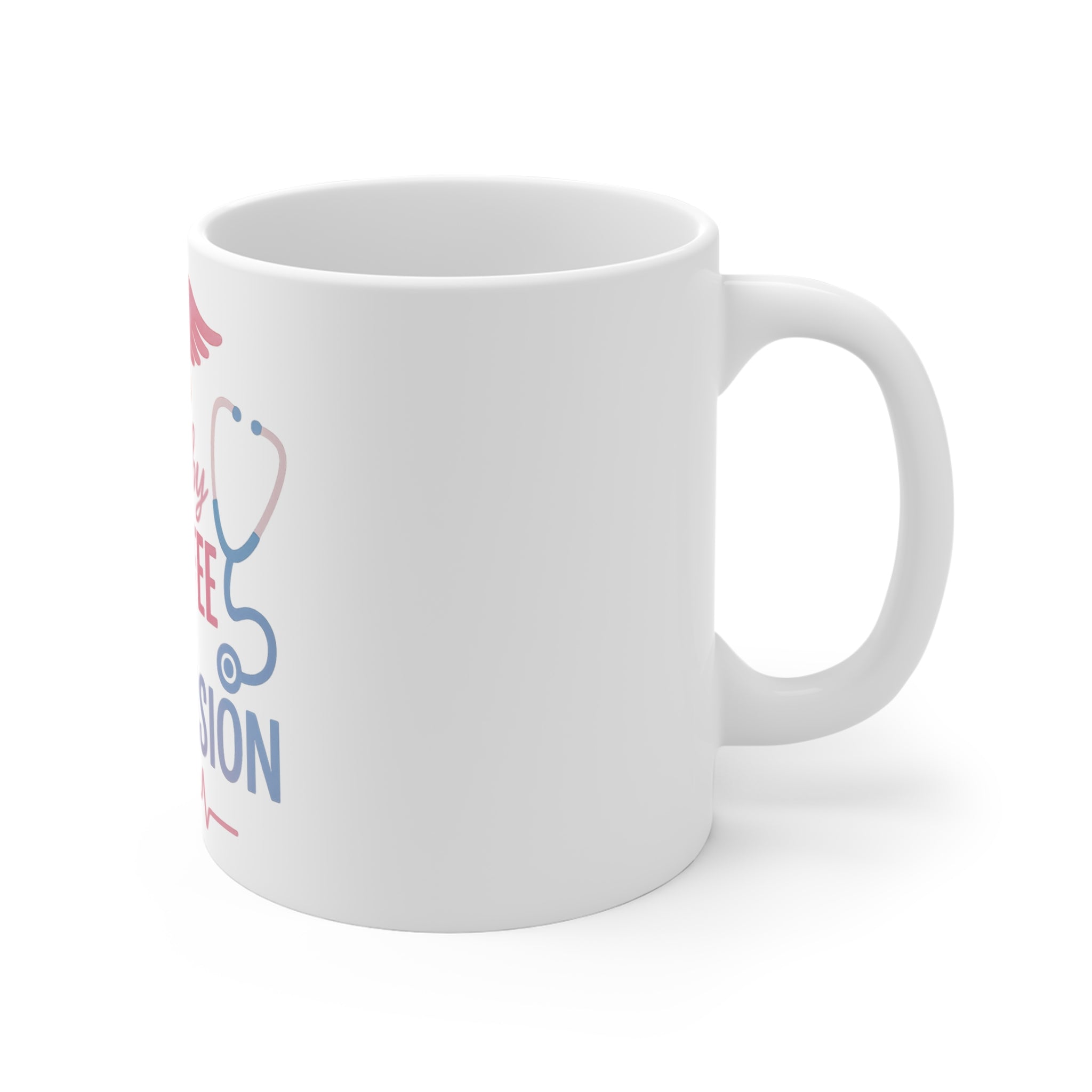 Nurse Coffee Mug Gift - Fueled By Coffee & Compassion - Watercolor Medical Appreciation Mug for Nurses RN LPN Healthcare Worker