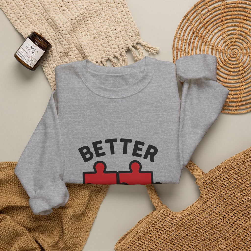 Couple Sweatshirt Better Together Puzzle Pieces Matching Sweatshirts Anniversary Gift for Couples Relationship Gift Valentine's Day