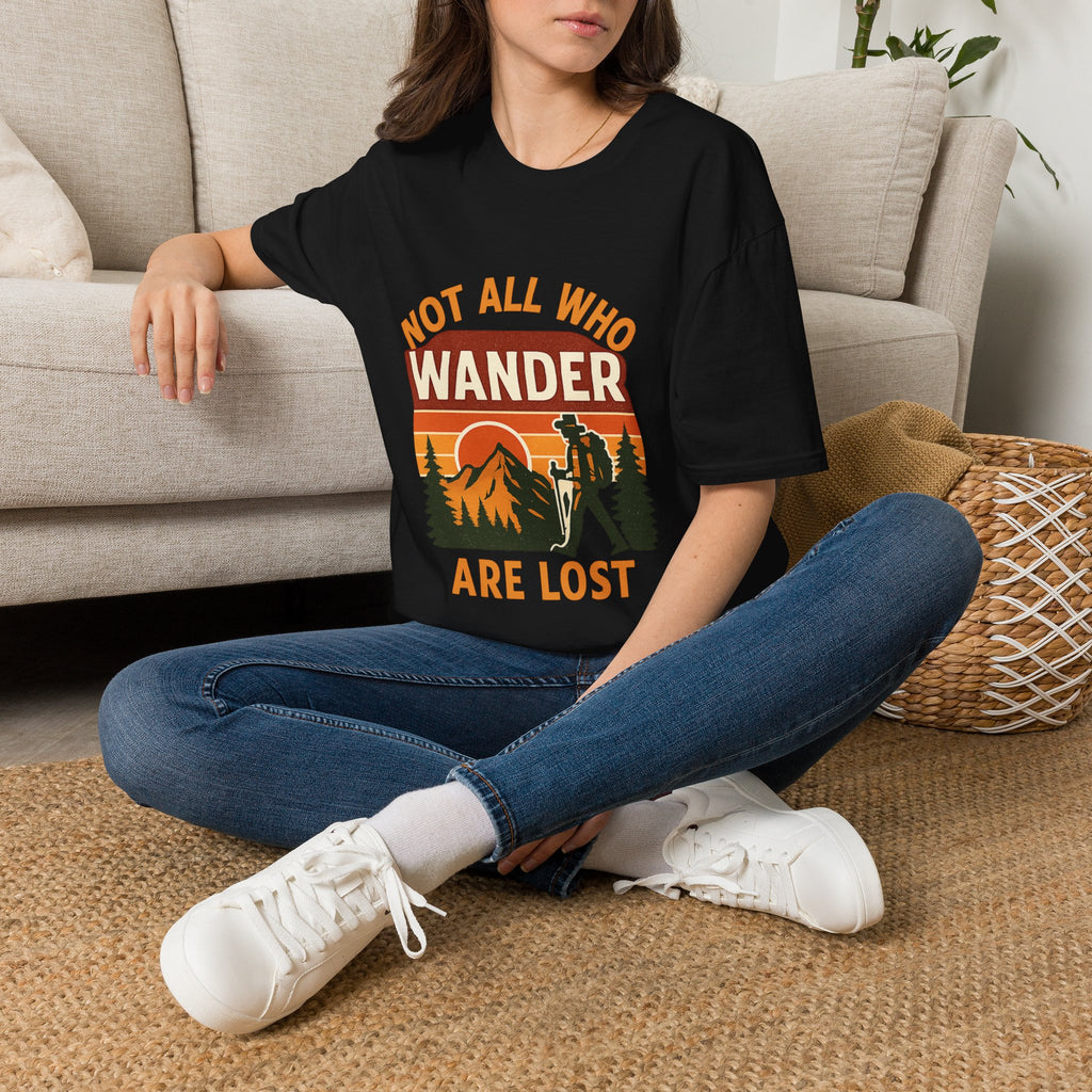 Not All Who Wander Are Lost Shirt Mountain Tee Adventure Hiking Gift Wanderlust Travel Bohemian Vintage Tshirt Free Spirit Outdoor