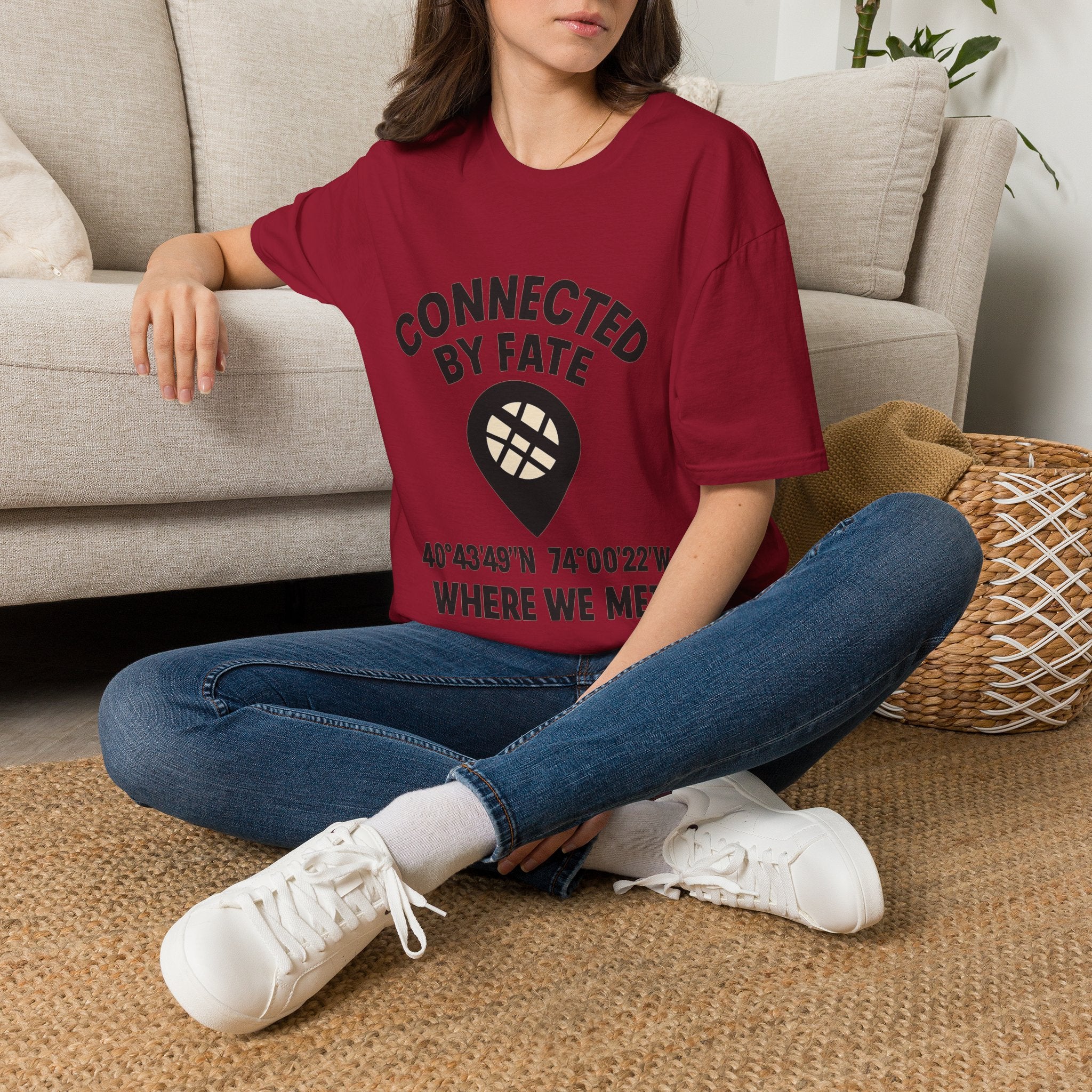 Best Friend Coordinates Shirt | Matching BFF Tees Where We Met | Friendship Day Gift | Connected By Fate | Personalized Location