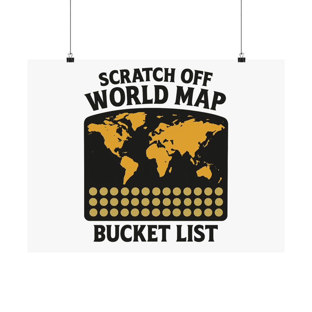 Scratch Off World Map Bucket List Poster Travel Tracker Gift Adventure Wall Art Wanderlust Decor Journey Milestone Chart
