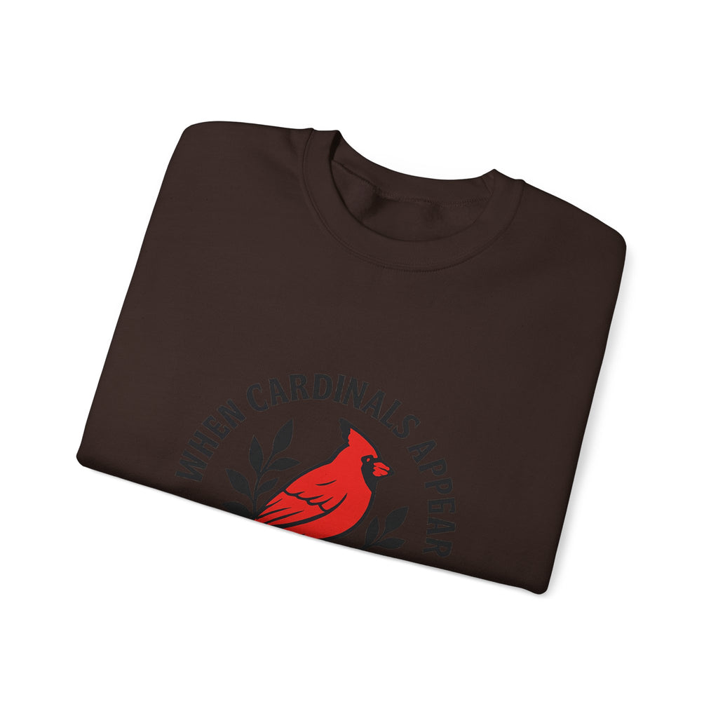 Cardinal Memorial Sweatshirt When Cardinals Appear Loved Ones Are Near Grief Gift Loss of Loved One Remembrance Sympathy Comfort