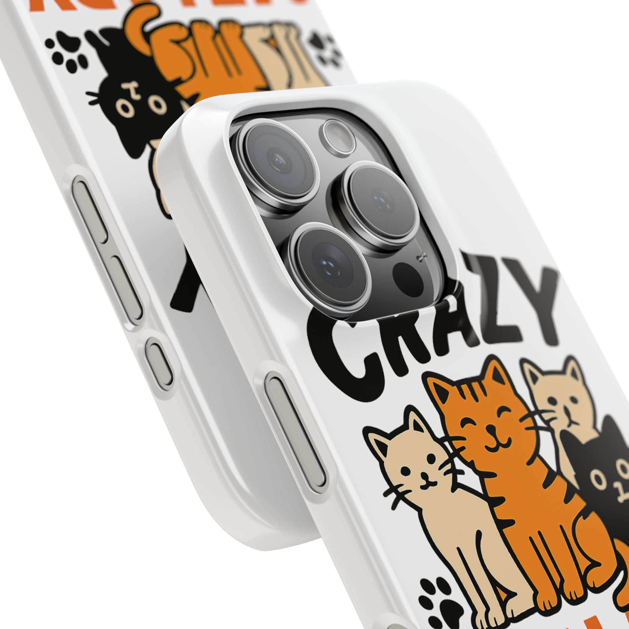 Crazy Cat Lady Phone Case, Funny Cat Lover Gift, Cat Mom Phone Case, Cat Lady Birthday Gift, Cute Cat Phone Case for Women