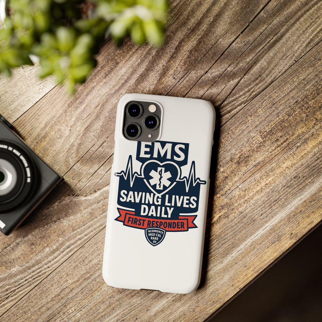 EMS Phone Case Paramedic Gift EMT Star of Life Heartbeat Saving Lives Daily First Responder Appreciation Medical Hero