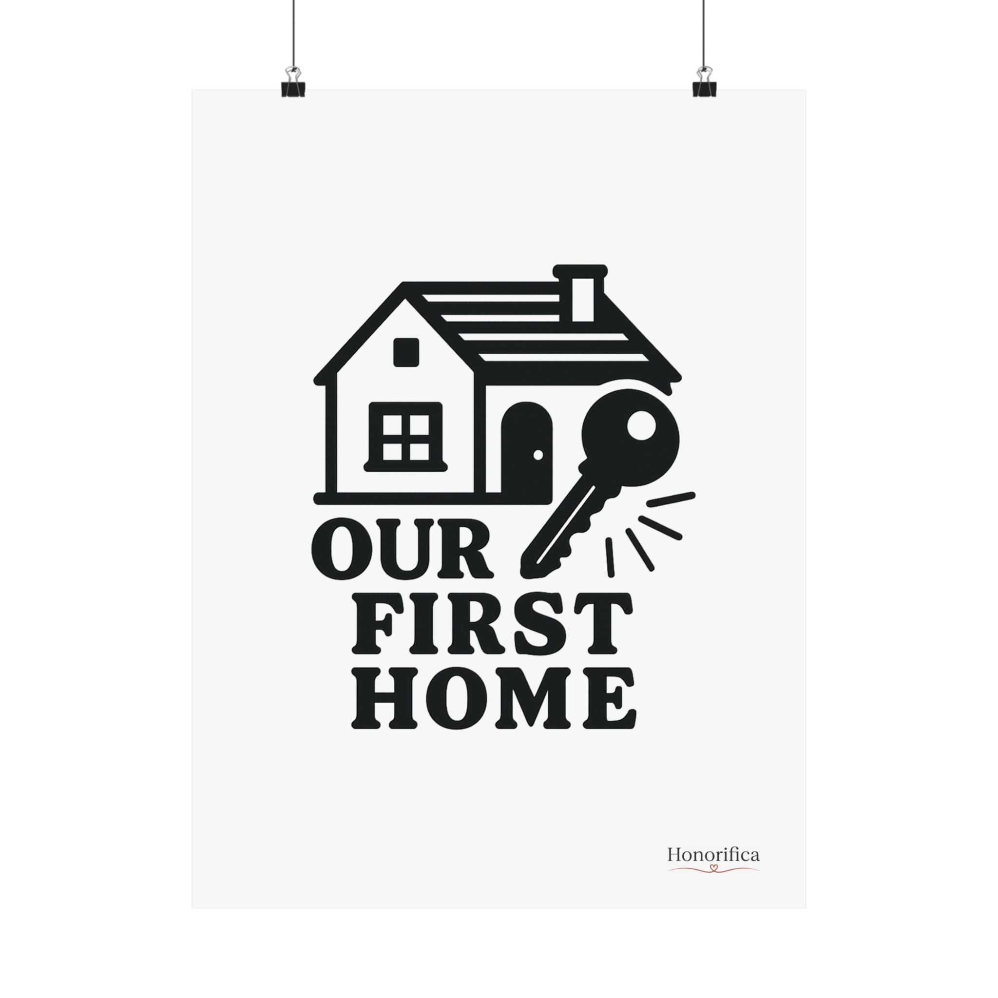 First Home Poster, Our First Home Gift, Housewarming Gift New Homeowner, First Time Home Buyer Gift, New House Decor Milestone