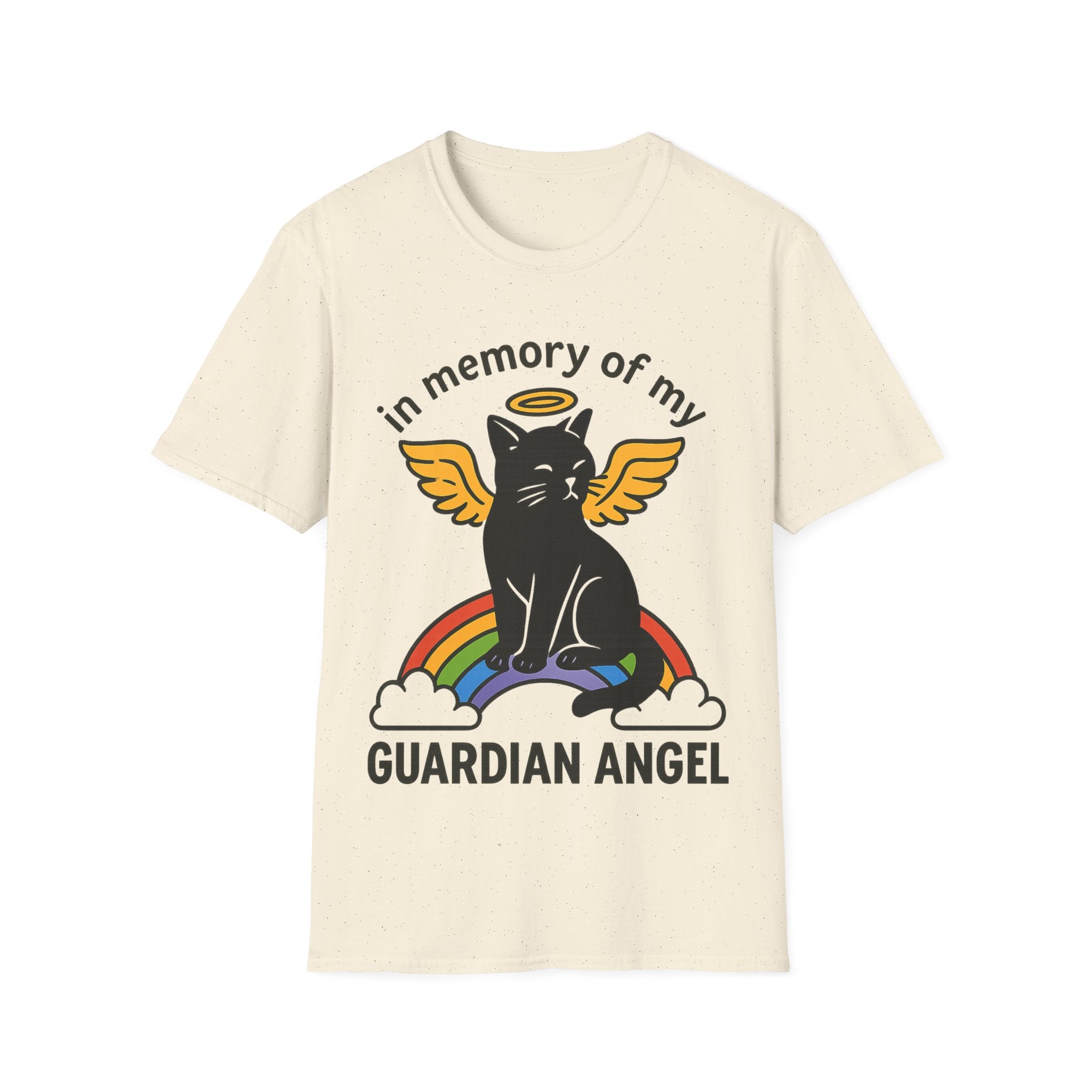 Rainbow Bridge Cat Memorial Shirt, Guardian Angel Cat Tshirt, Pet Loss Sympathy Gift, Cat Remembrance Shirt, Cat Lover Grief Gift