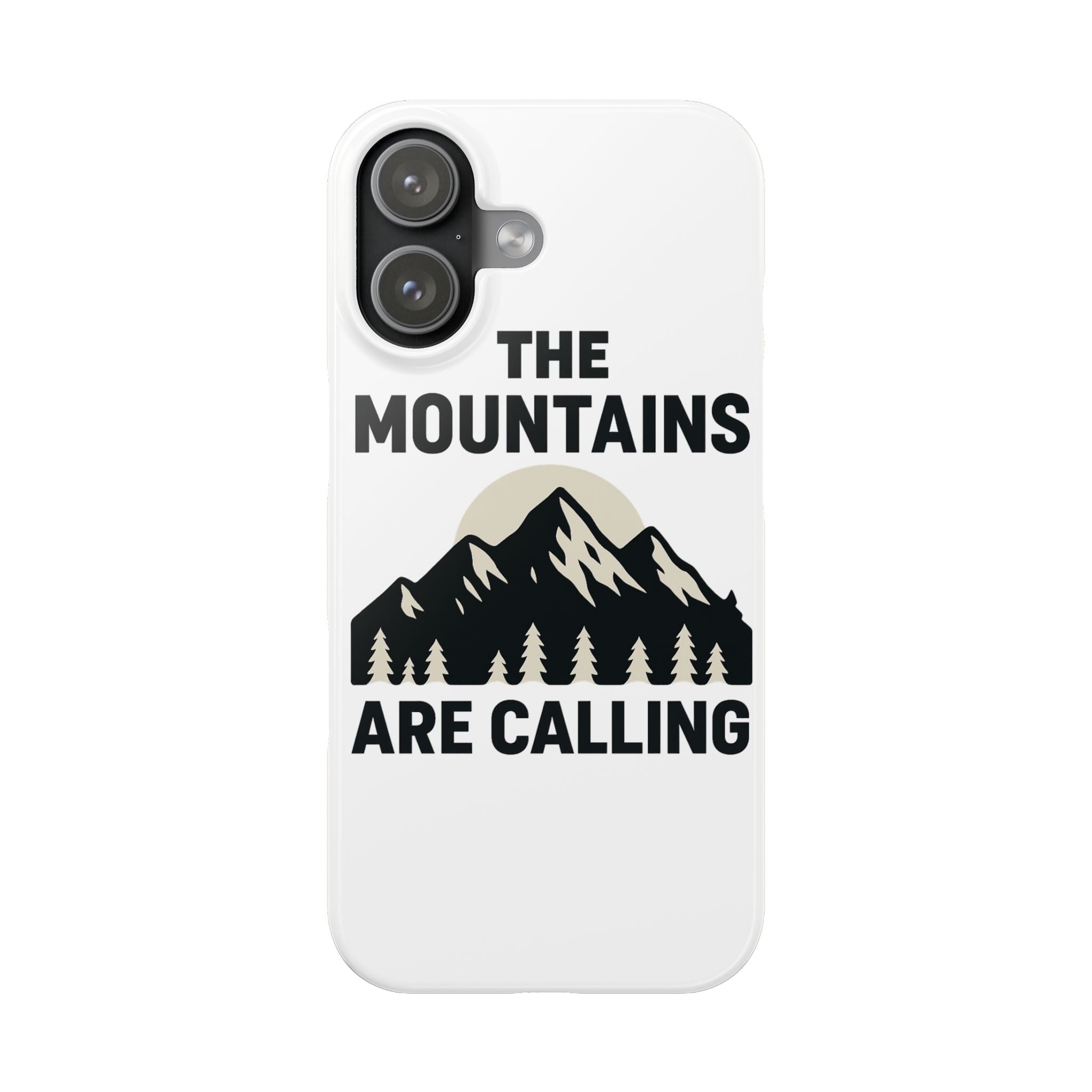 Mountains Are Calling Phone Case, Minimalist Mountain Range Silhouette, Nature Lover Gift, Hiker Adventure Outdoor Enthusiast