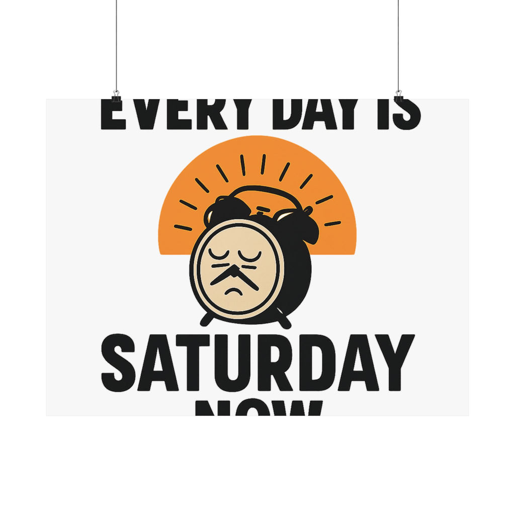 Retirement Gift Every Day is Saturday Now Poster, Funny Retirement Party Decor, Coworker Retirement Gift, Retirement Wall Art