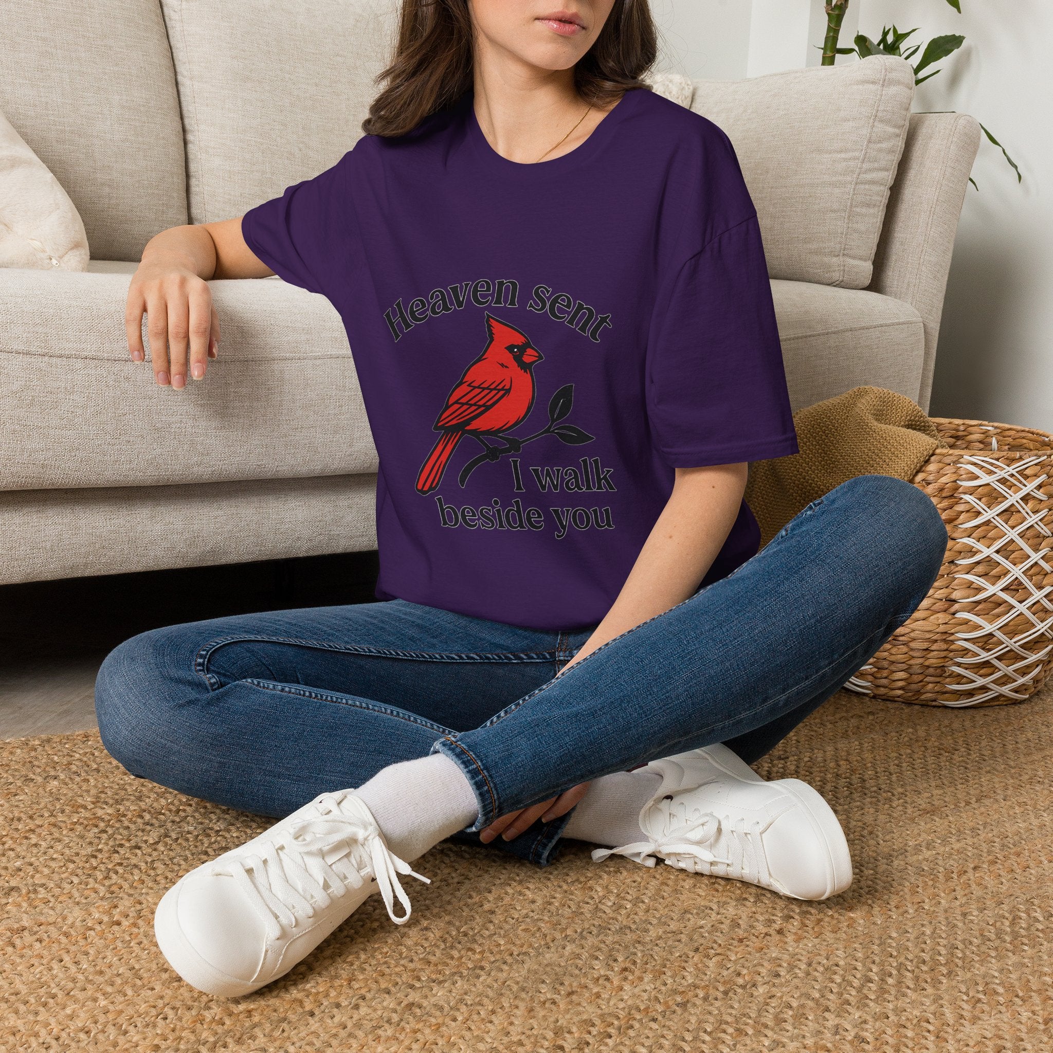 Cardinal Memorial Shirt Heaven Sent Grief Gift Loss of Loved One Remembrance Tee Sympathy Gift Bereavement Comfort Shirt
