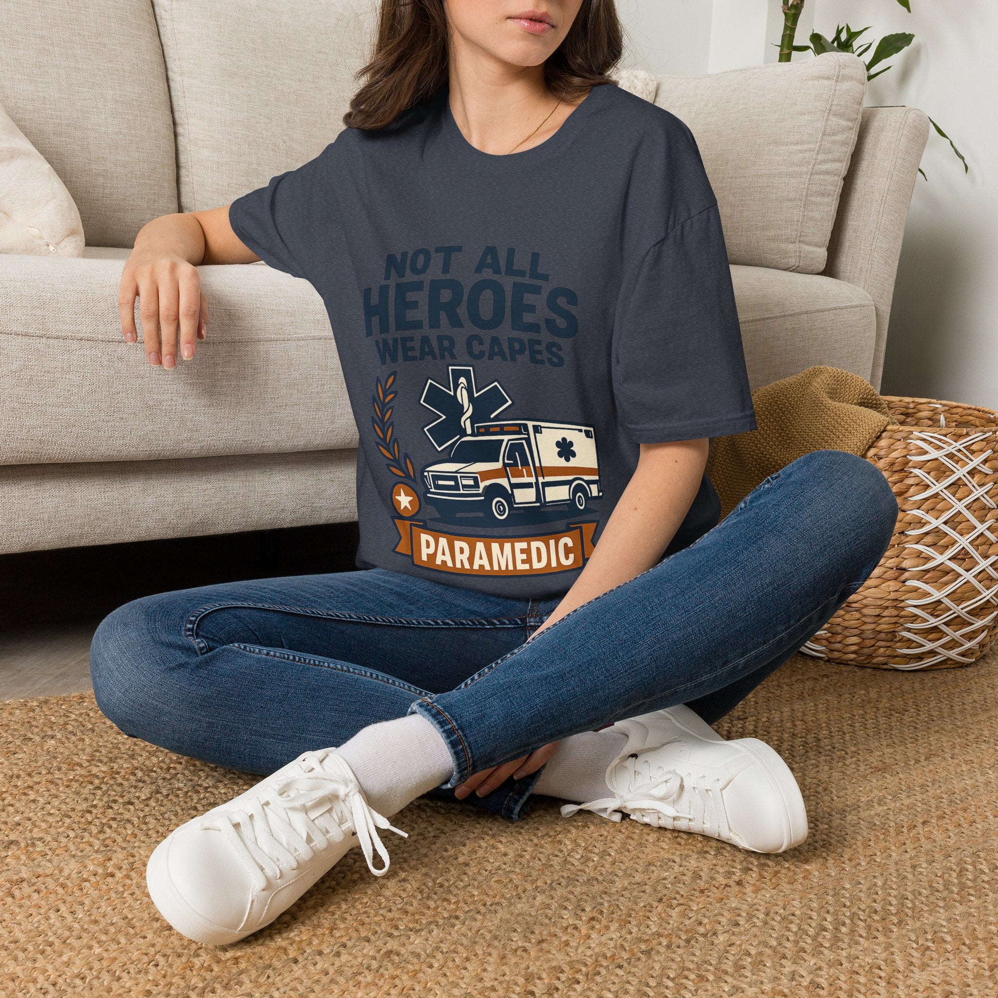 Not All Heroes Wear Capes Paramedic Shirt, EMS Appreciation Gift, Star of Life EMT Tshirt, Ambulance Driver Hero Shirt