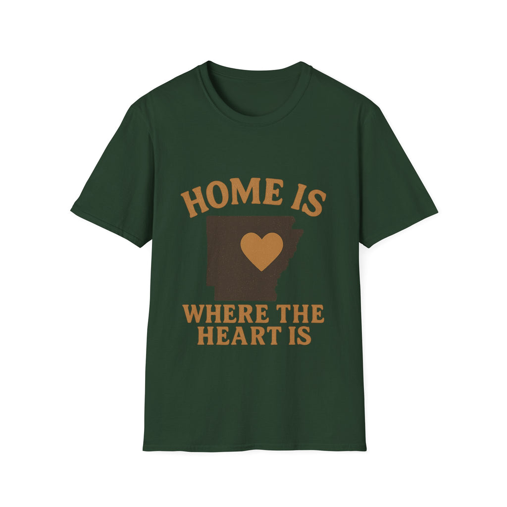 Home Is Where The Heart Is Shirt, Vintage State Silhouette Tee, Hometown Pride Gift, Missing Home Nostalgic T-Shirt