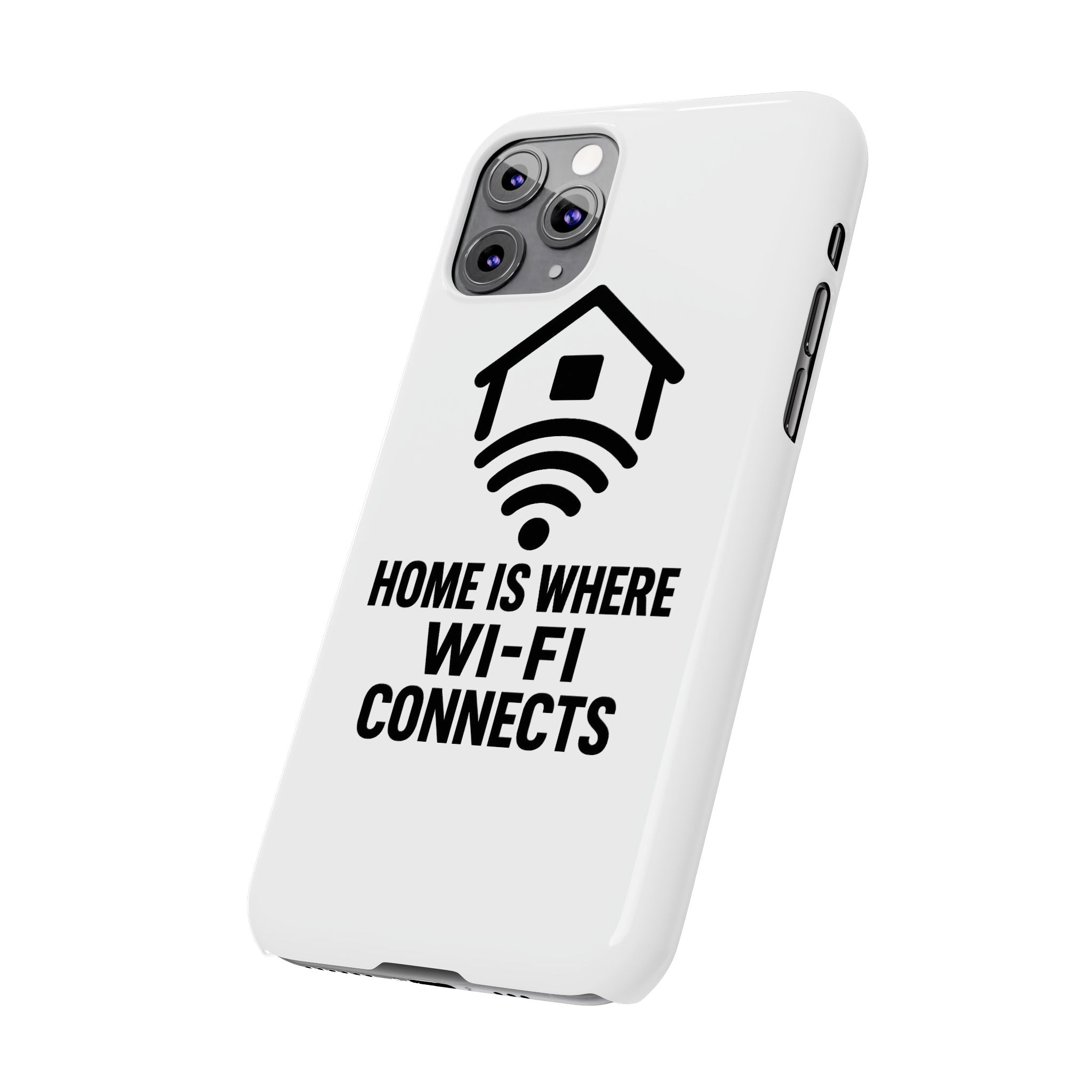 Home Is Where WiFi Connects Phone Case Funny Millennial Gift Tech Lover Housewarming Present Modern Minimalist Humor Gift
