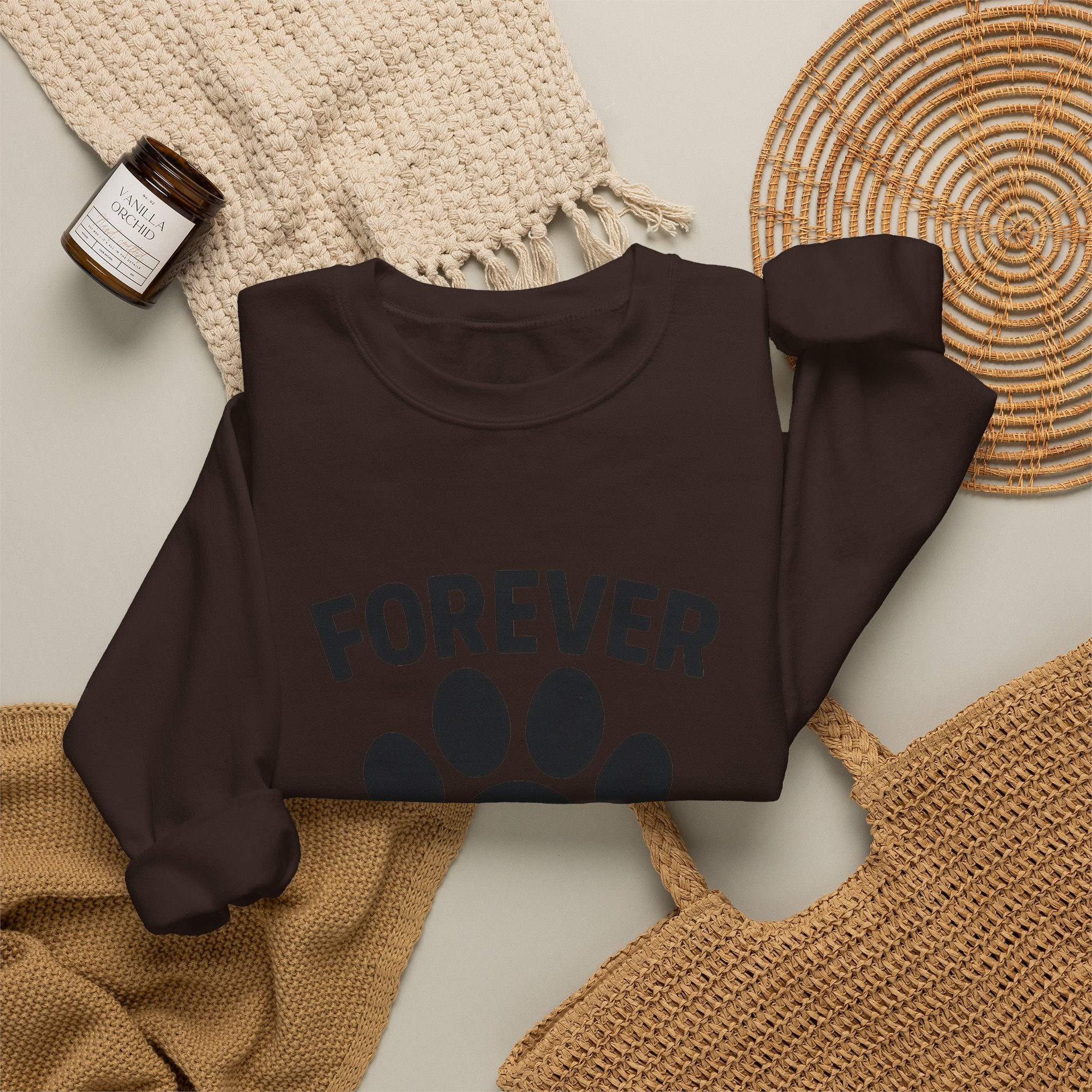 Pet Memorial Sweatshirt Forever in My Heart Paw Print Dog Cat Loss Remembrance Gift Sympathy Comfort Shirt Pet Loss Gift