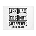 Airport Code Coaster Set Travel Lover Gift | JFK LAX CDG NRT Black White Minimalist Coasters | Jet Setter Home Decor Housewarming