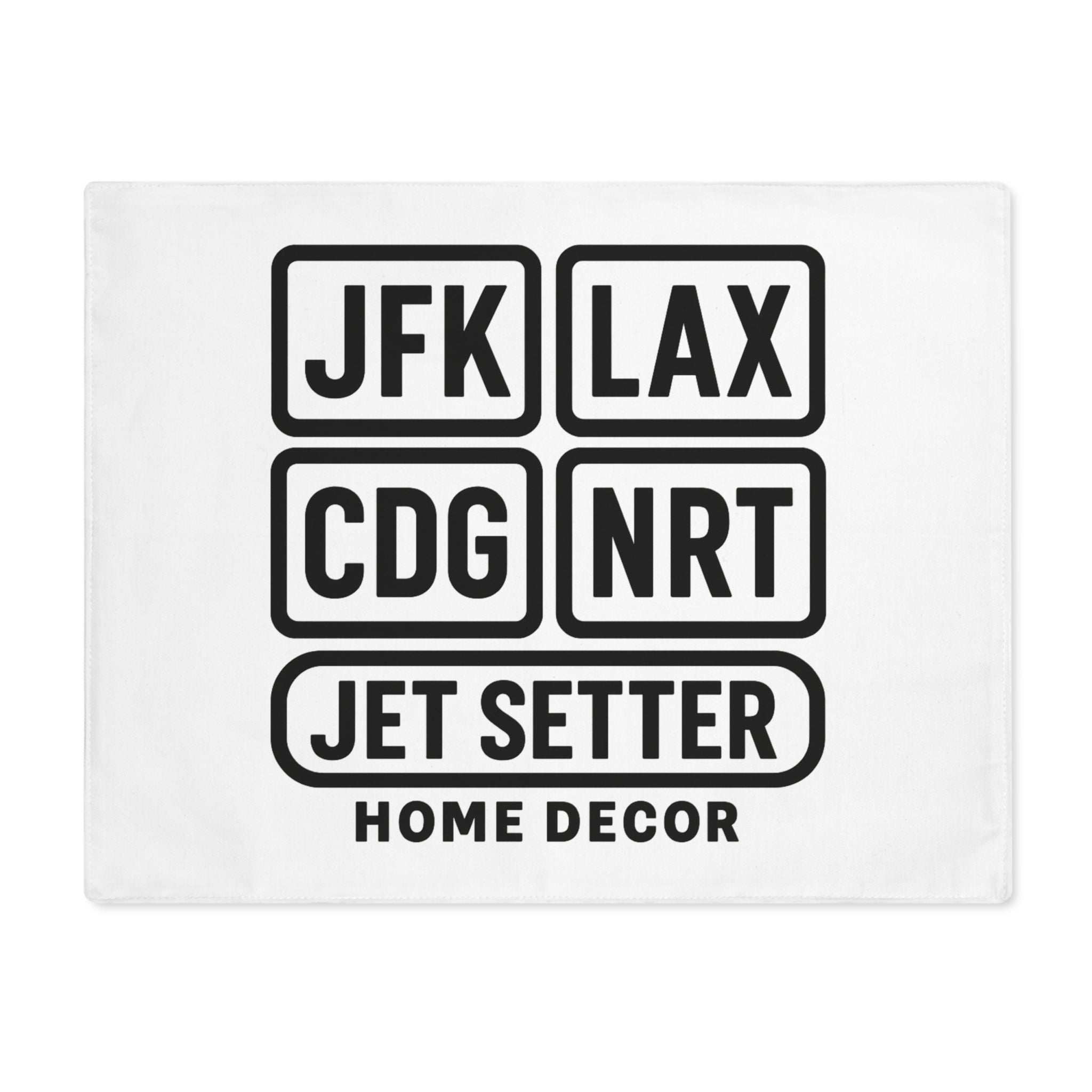 Airport Code Coaster Set Travel Lover Gift | JFK LAX CDG NRT Black White Minimalist Coasters | Jet Setter Home Decor Housewarming