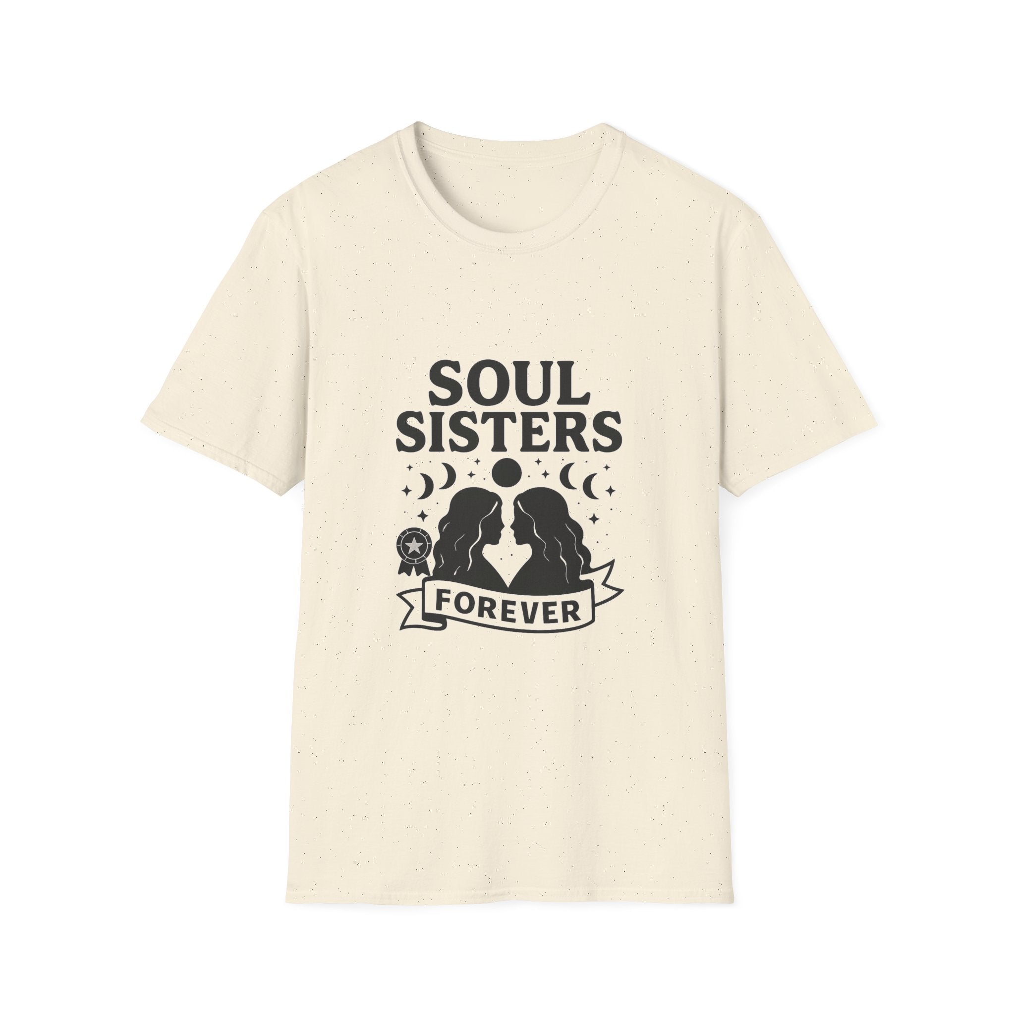 Soul Sisters Forever Matching T-Shirts, Best Friend Shirts, Celestial Moon Phase Tees, BFF Gifts for Women, Soulmate Friendship