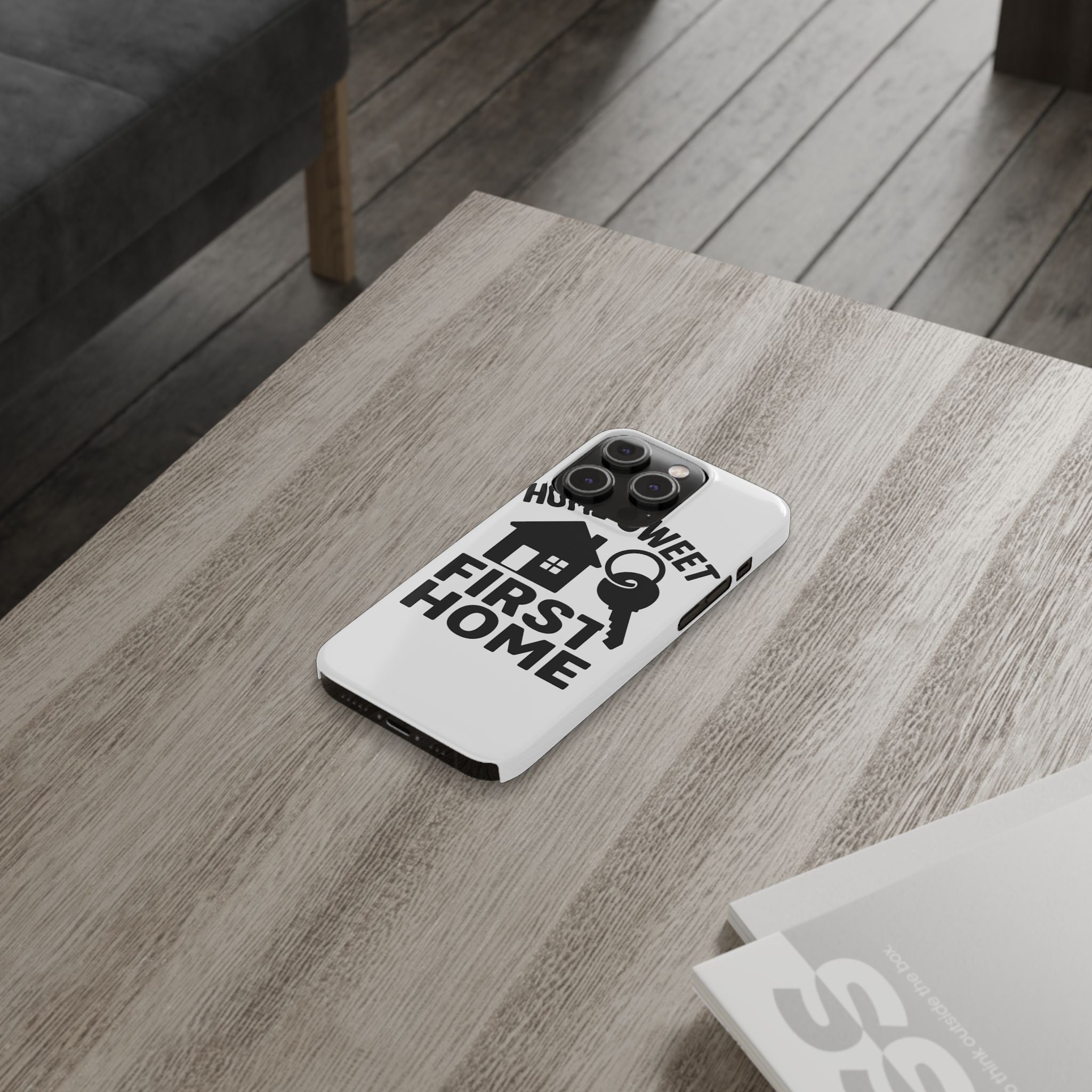 First Home Phone Case New Homeowner Gift Housewarming Present House Keys Milestone Typography Home Sweet First Home Decor