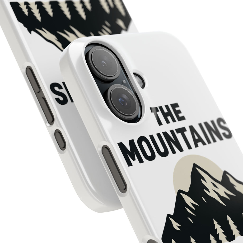 Mountains Are Calling Phone Case, Minimalist Mountain Range Silhouette, Nature Lover Gift, Hiker Adventure Outdoor Enthusiast