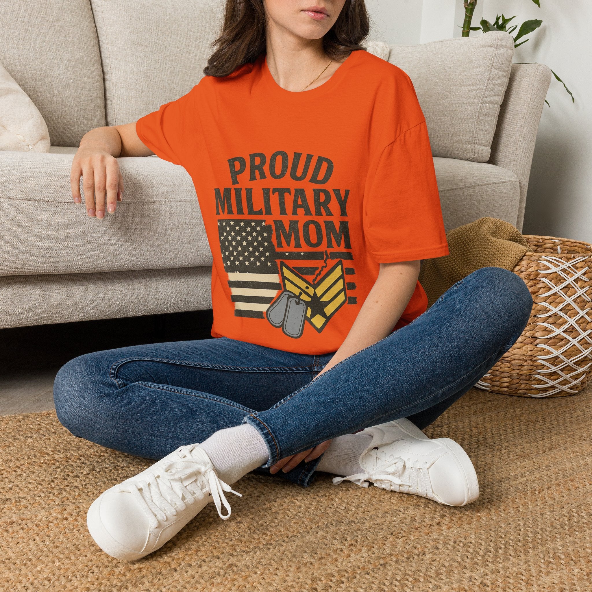 Proud Military Mom Shirt, My Heart Serves Too Tee, Army Mom Gift, Navy Mom, Marine Mom, Air Force Mom T-Shirt, Military Mother