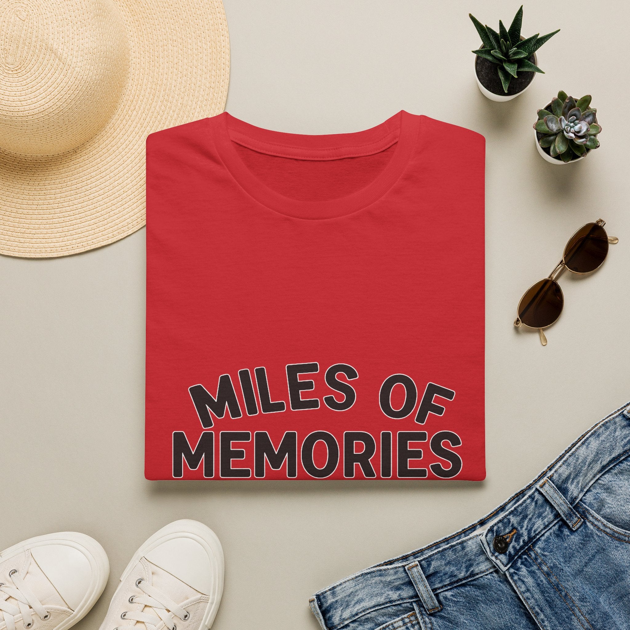 Personalized Anniversary Shirt for Couples | Miles of Memories Custom Odometer Tee | Romantic Travel Gift with Coordinates & Names