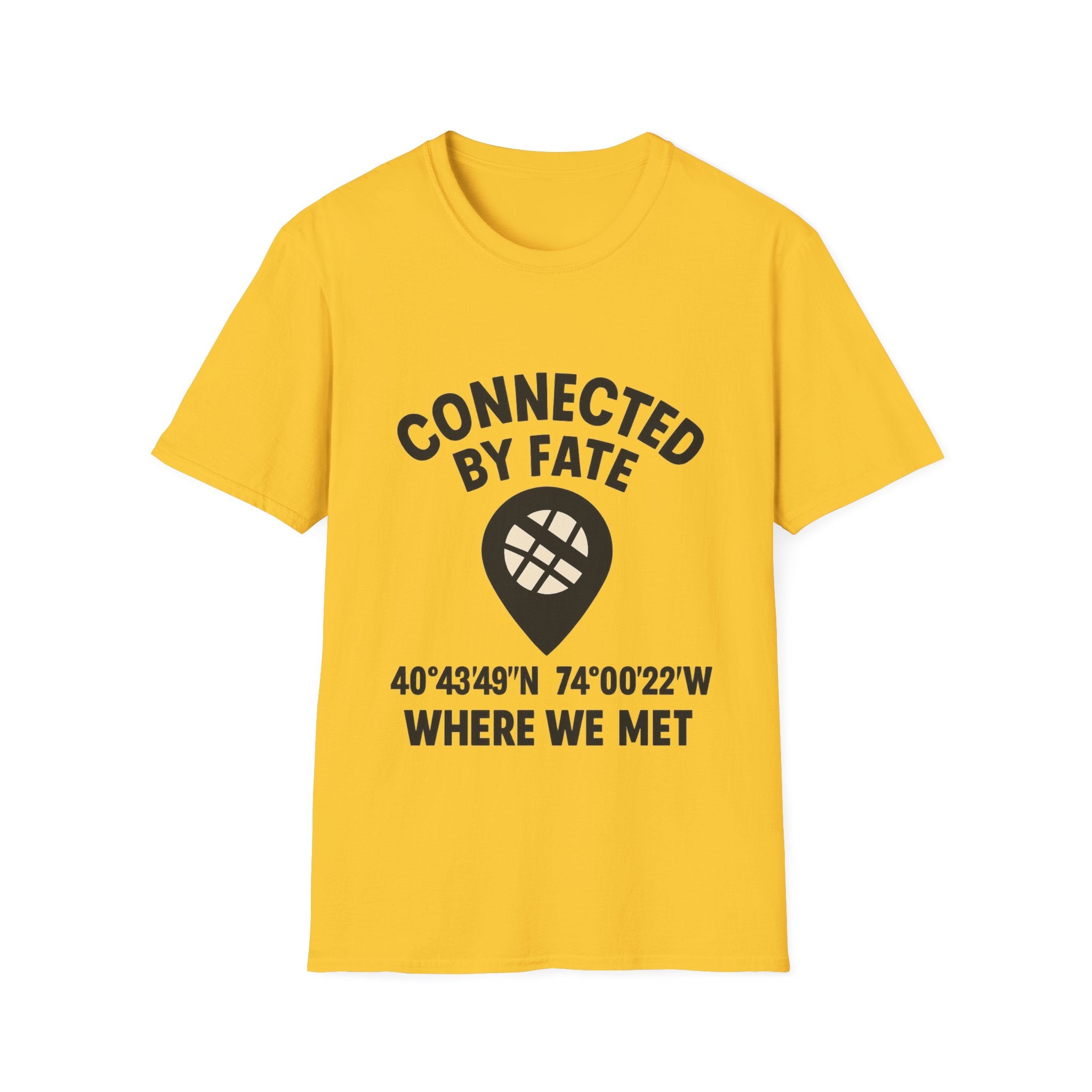 Best Friend Coordinates Shirt | Matching BFF Tees Where We Met | Friendship Day Gift | Connected By Fate | Personalized Location