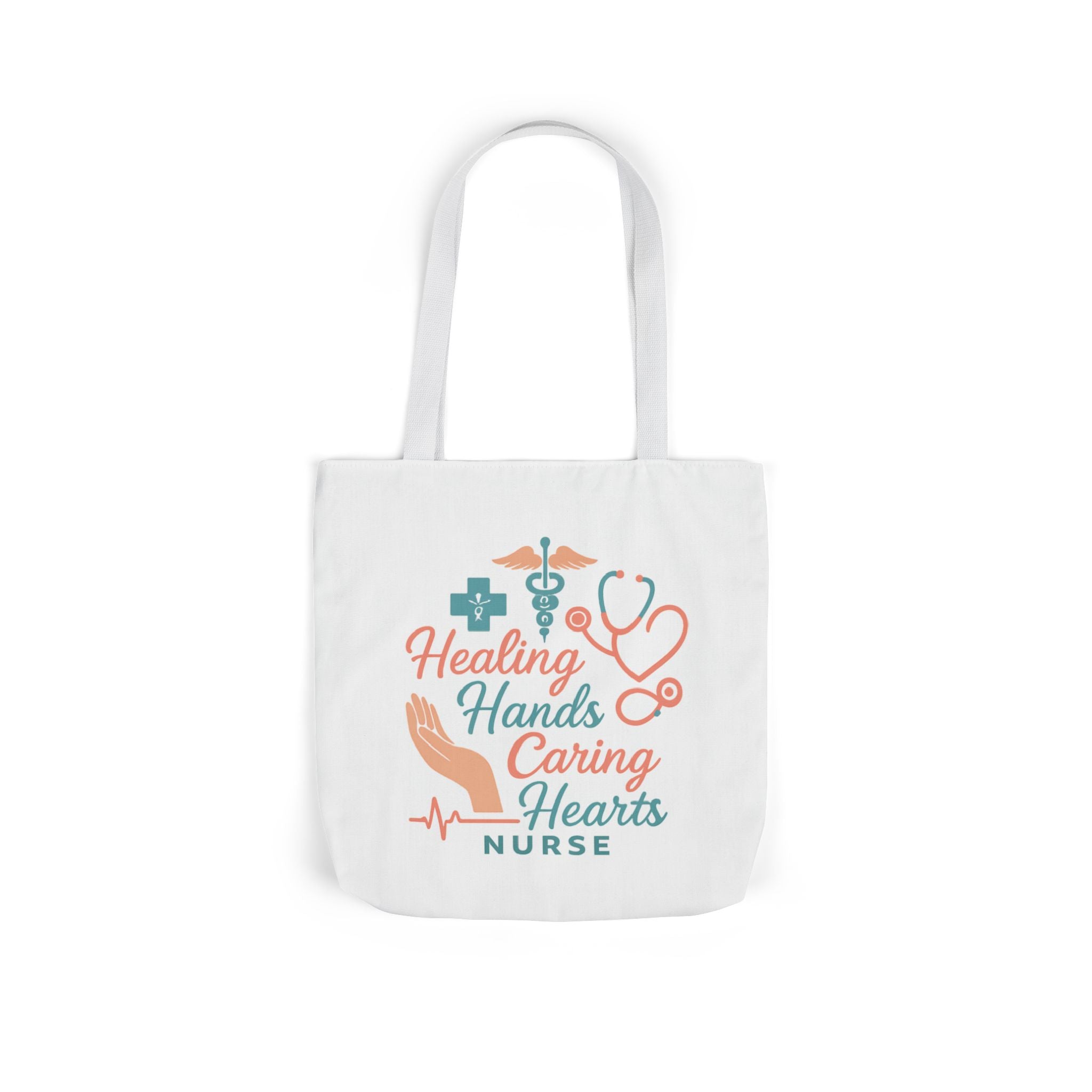 Nurse Appreciation Tote Bag Gift, Healing Hands Caring Hearts, Nurse Week Gift, Medical Tote Bag, RN Gift, Healthcare Worker
